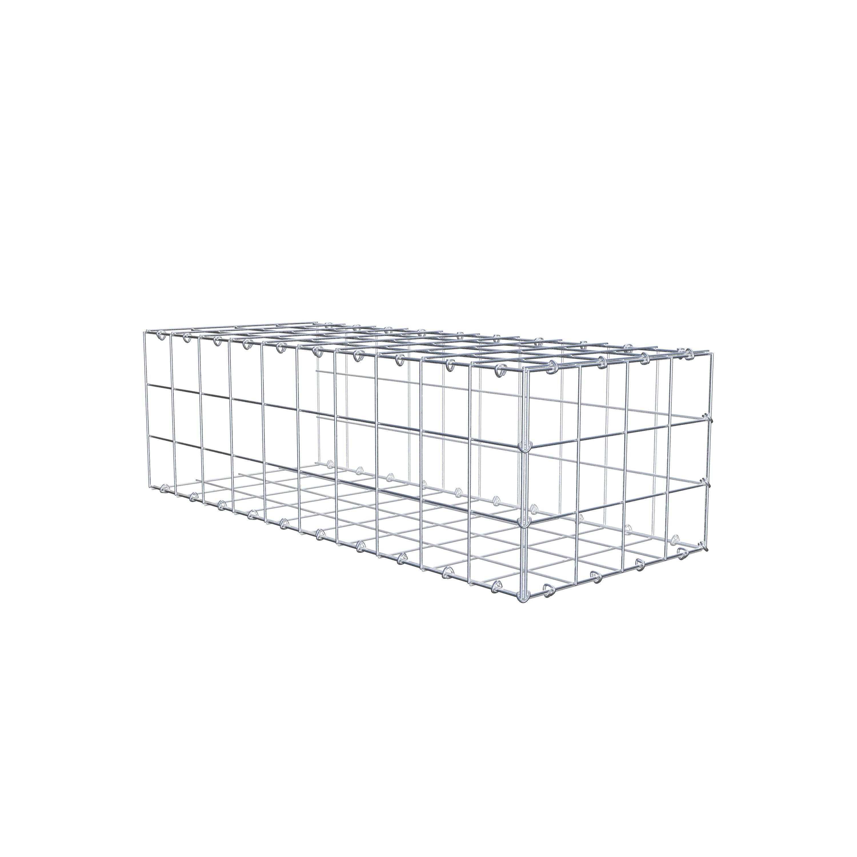 Monteret gabion type 2 100 cm x 30 cm x 40 cm (L x H x D), maskestørrelse 10 cm x 10 cm, C-ring