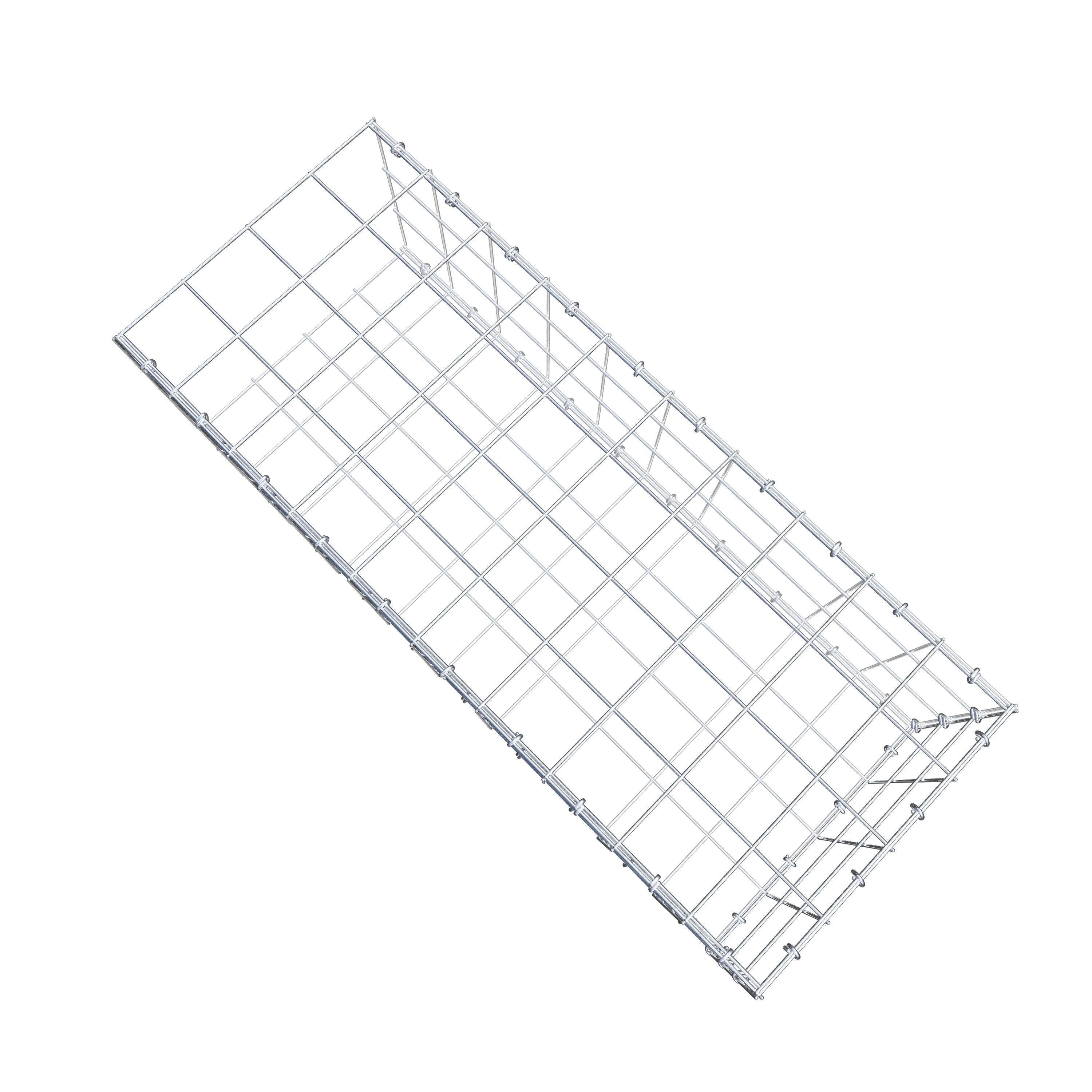 Monteret gabion type 2 100 cm x 30 cm x 40 cm (L x H x D), maskestørrelse 10 cm x 10 cm, C-ring