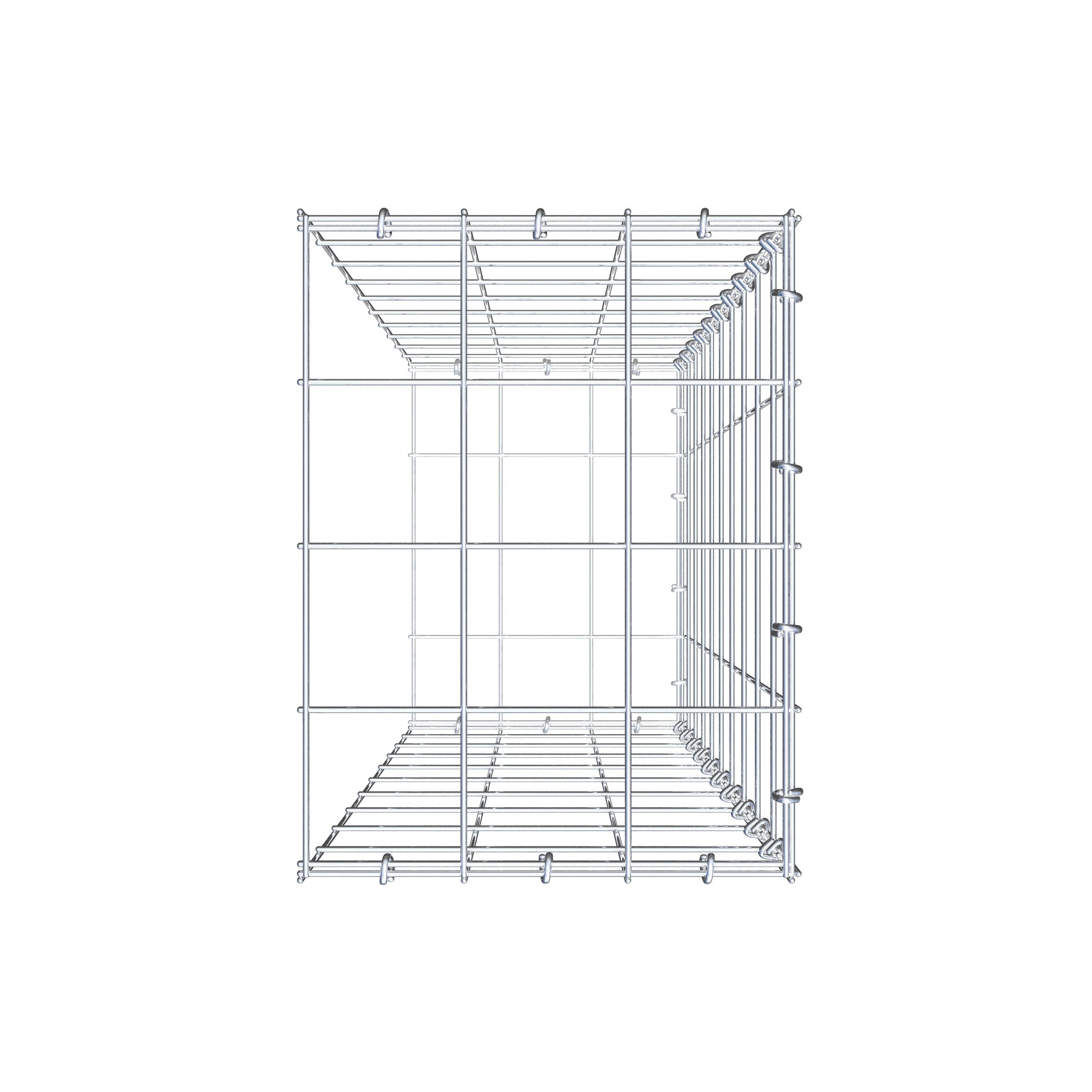 Anbaugabione Typ 2 100 cm x 30 cm x 40 cm (L x H x T), Maschenweite 10 cm x 10 cm, C-Ring