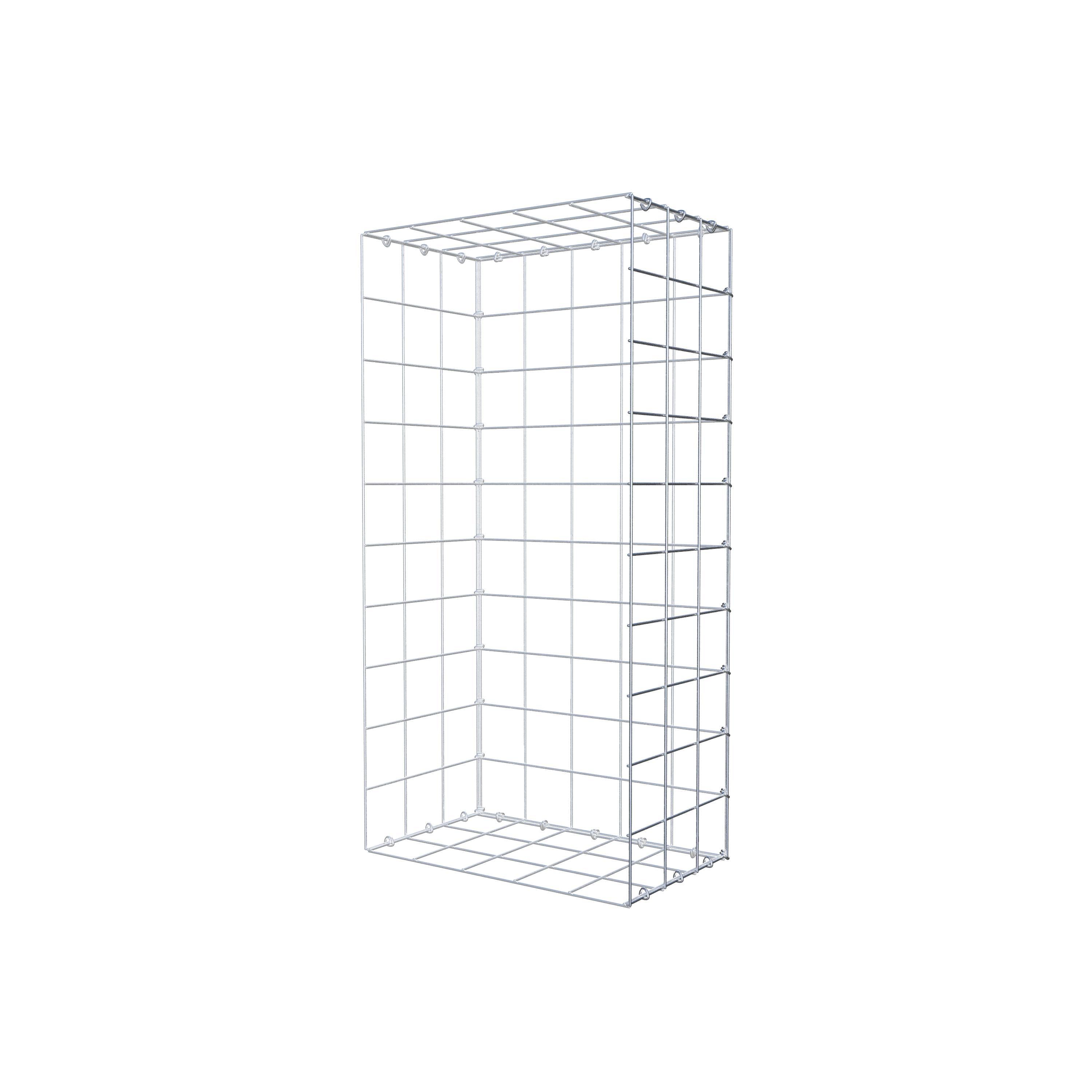 Mounted gabion type 2 100 cm x 30 cm x 50 cm (L x H x D), mesh size 10 cm x 10 cm, C-ring