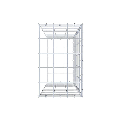 Mounted gabion type 2 100 cm x 30 cm x 50 cm (L x H x D), mesh size 10 cm x 10 cm, C-ring