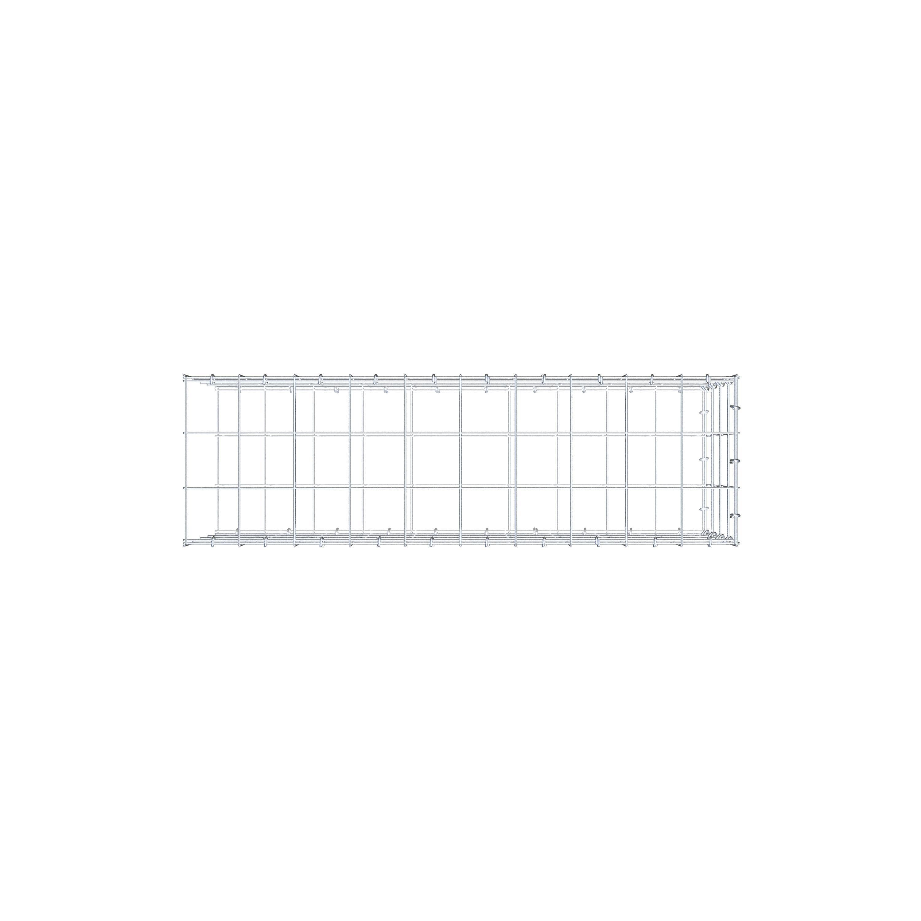 Anbaugabione Typ 2 100 cm x 40 cm x 30 cm (L x H x T), Maschenweite 10 cm x 10 cm, C-Ring