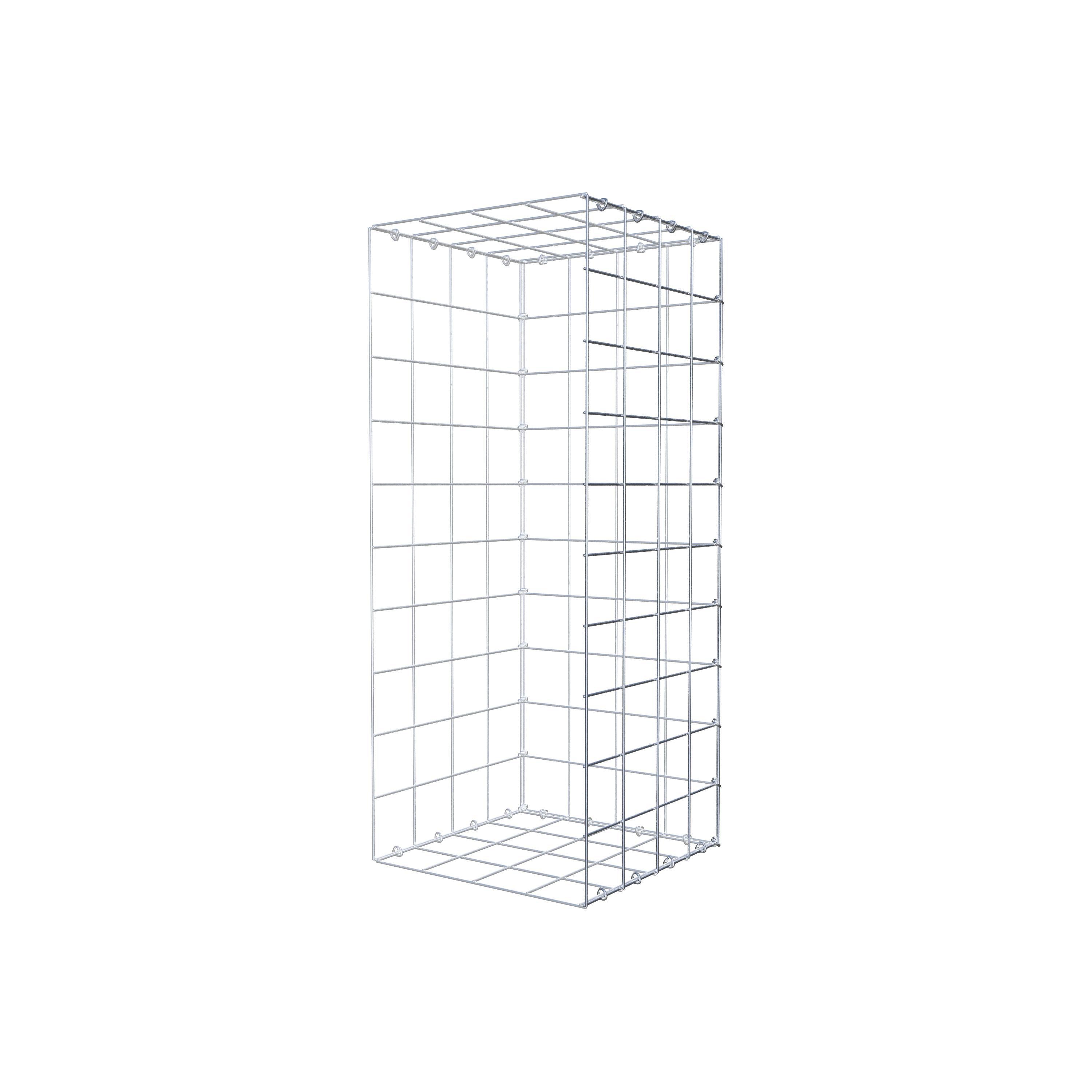 Mounted gabion type 2 100 cm x 40 cm x 40 cm (L x H x D), mesh size 10 cm x 10 cm, C-ring