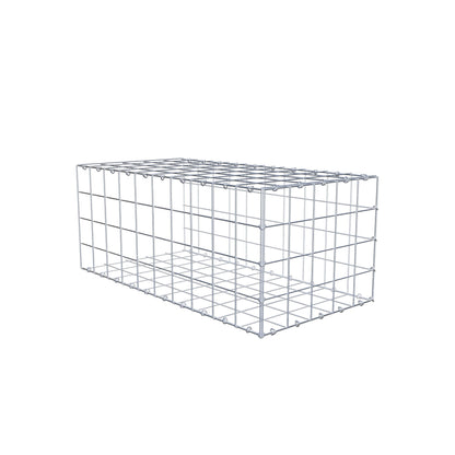 Mounted gabion type 2 100 cm x 40 cm x 50 cm (L x H x D), mesh size 10 cm x 10 cm, C-ring