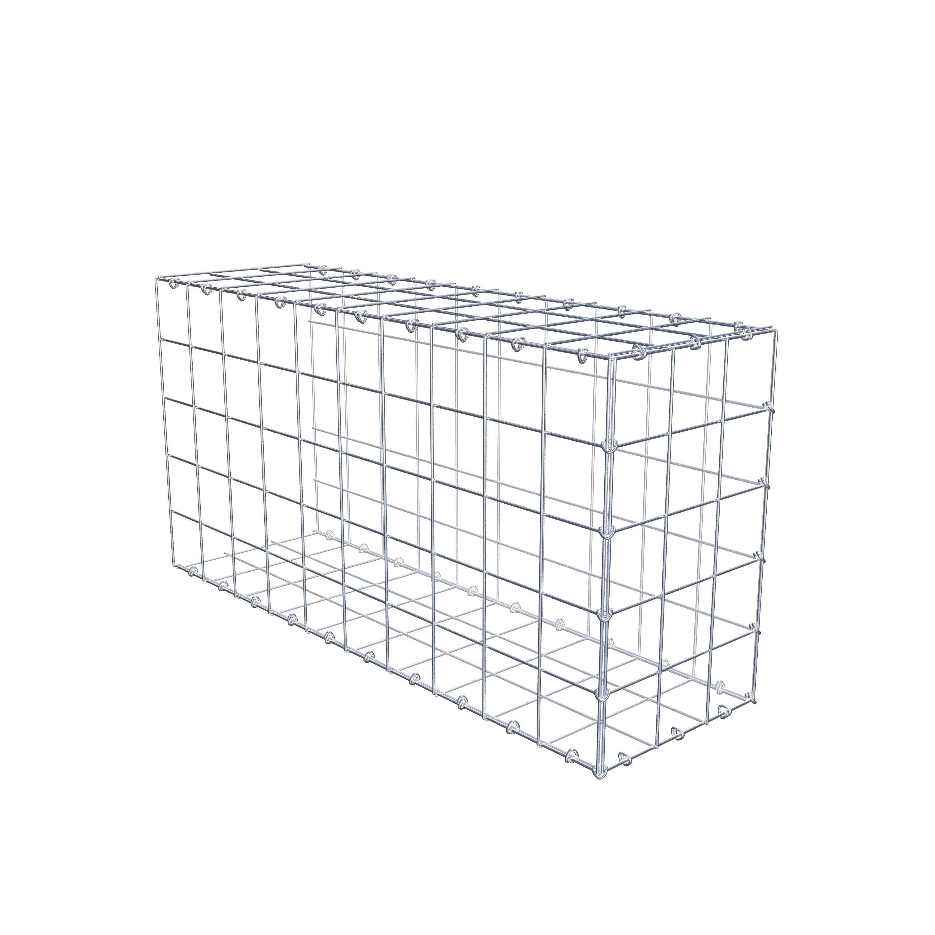 Mounted gabion type 2 100 cm x 50 cm x 30 cm (L x H x D), mesh size 10 cm x 10 cm, C-ring