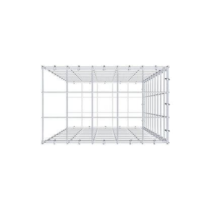 Anbaugabione Typ 2 100 cm x 50 cm x 30 cm (L x H x T), Maschenweite 10 cm x 10 cm, C-Ring