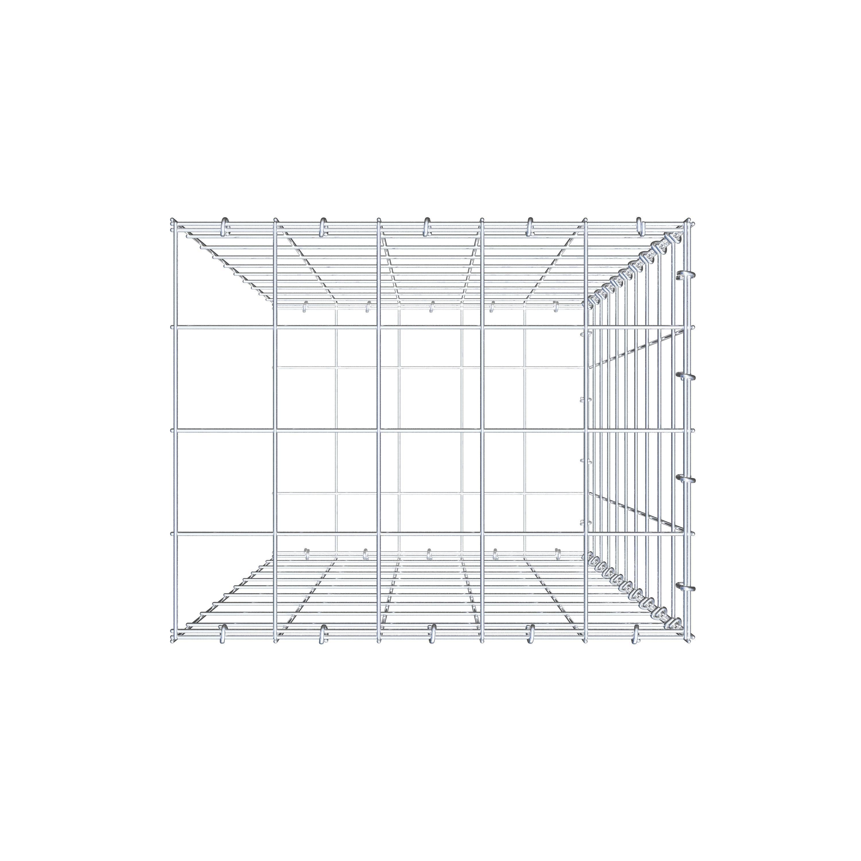 Gabbione aggiuntivo di tipo 2 100 cm x 50 cm x 40 cm (L x H x P), maglia 10 cm x 10 cm, anello a C