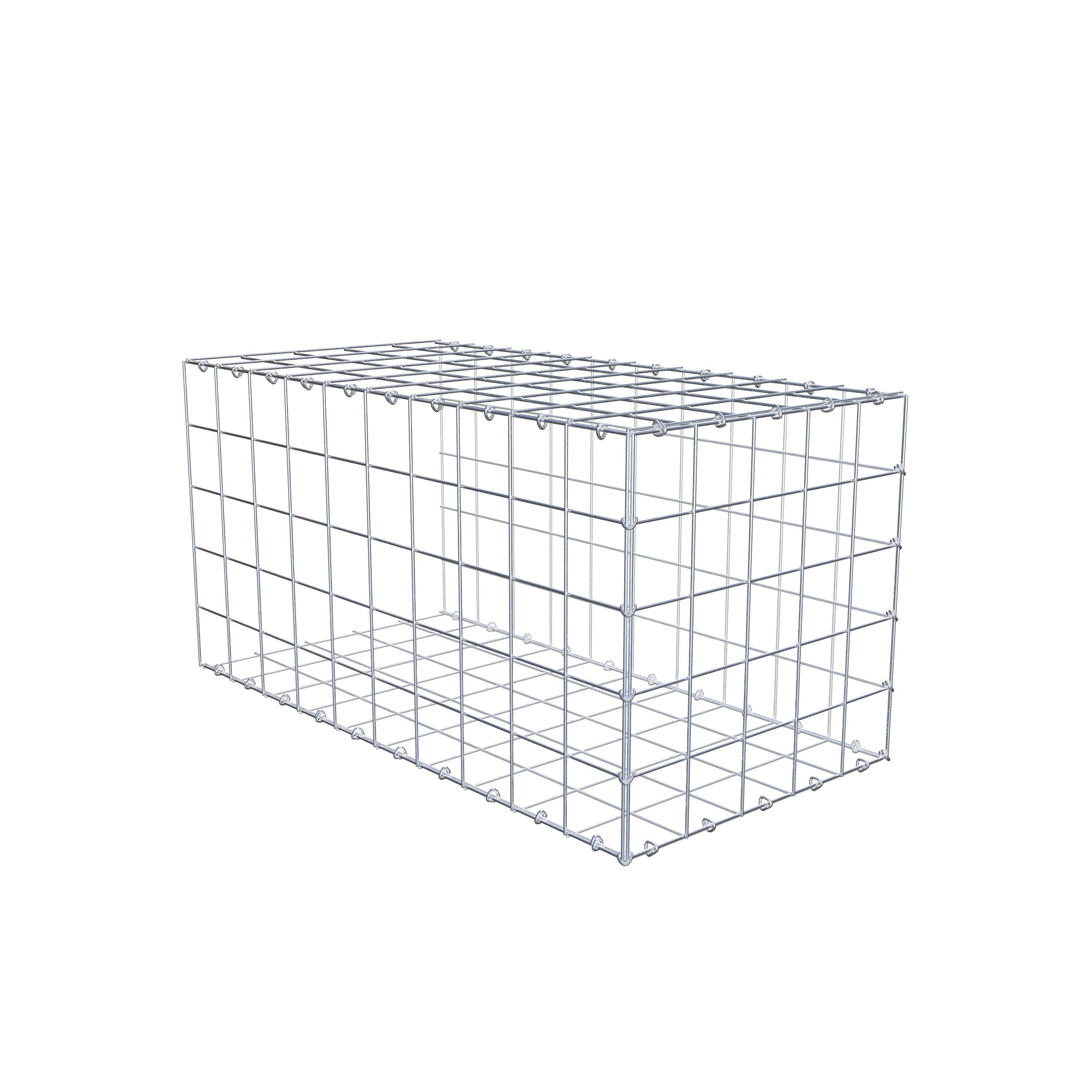 Mounted gabion type 2 100 cm x 50 cm x 50 cm (L x H x D), mesh size 10 cm x 10 cm, C-ring