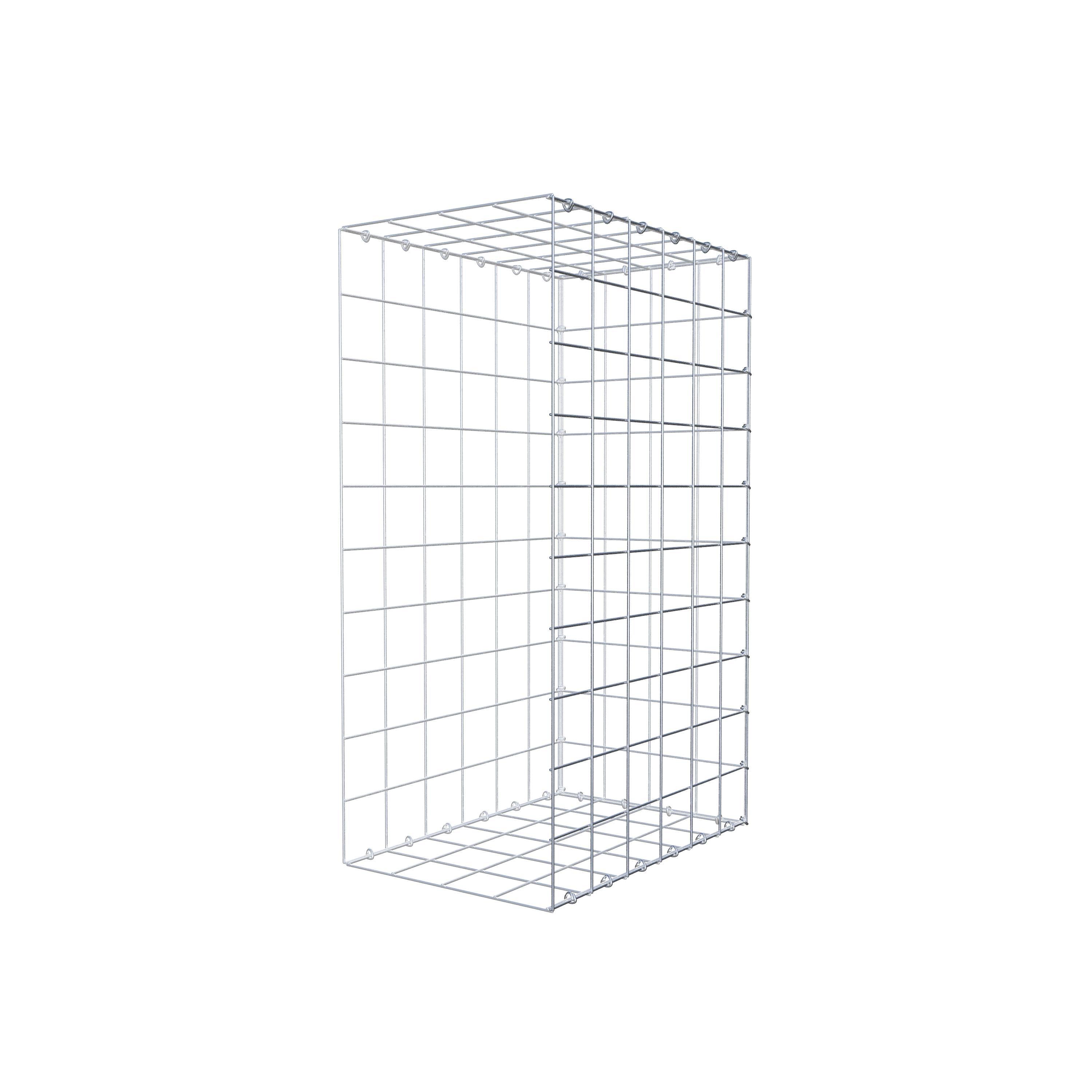 Monteret gabion type 2 100 cm x 60 cm x 40 cm (L x H x D), maskestørrelse 10 cm x 10 cm, C-ring