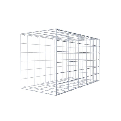 Typ 2 påbyggnadsgabion 100 cm x 60 cm x 50 cm (L x H x D), maskstorlek 10 cm x 10 cm, C-ring
