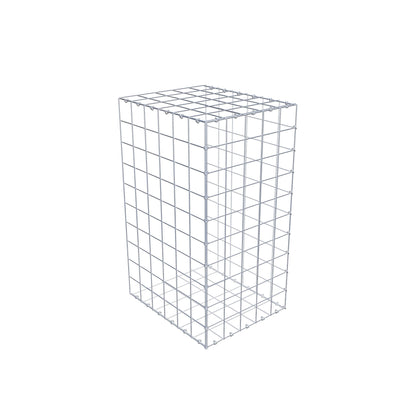 Typ 2 påbyggnadsgabion 100 cm x 60 cm x 50 cm (L x H x D), maskstorlek 10 cm x 10 cm, C-ring