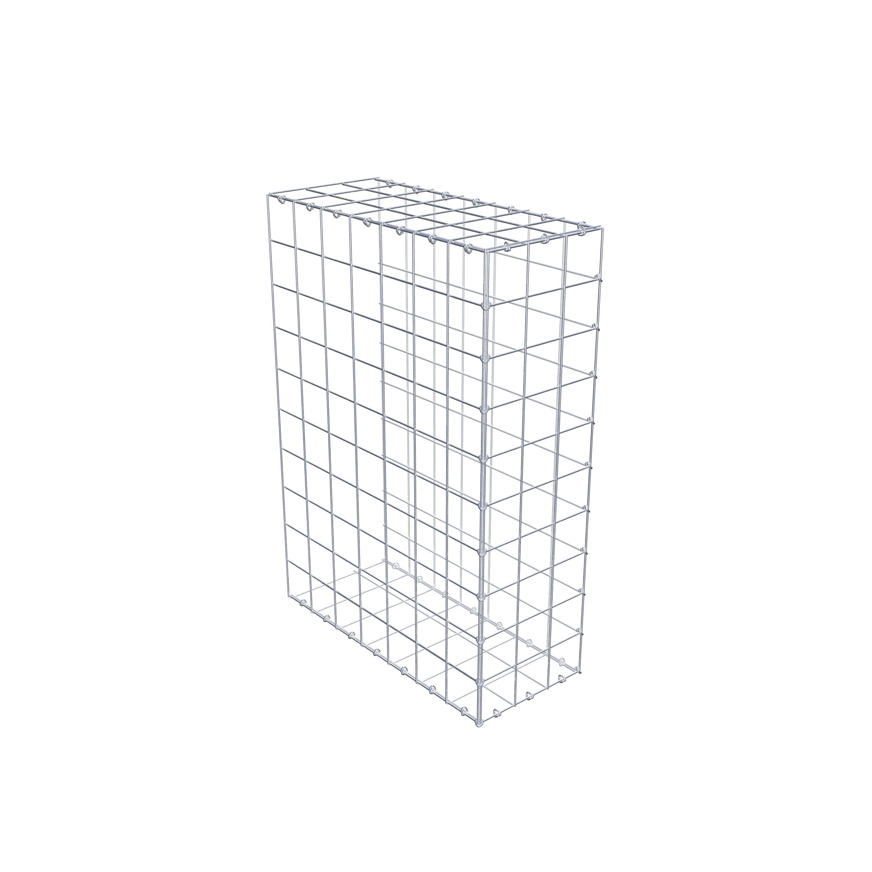 Monteret gabion type 2 100 cm x 70 cm x 30 cm (L x H x D), maskestørrelse 10 cm x 10 cm, C-ring