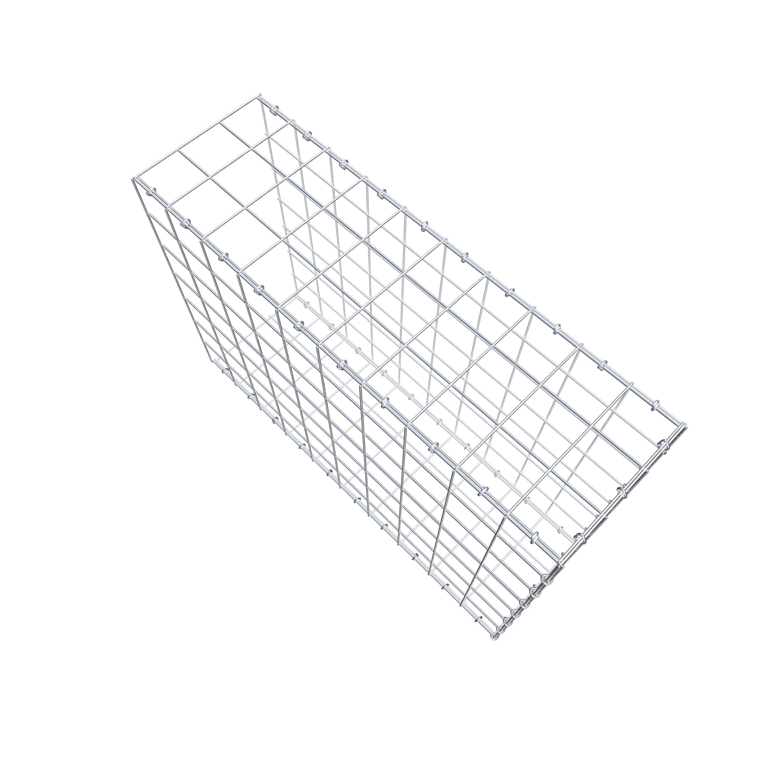 Monteret gabion type 2 100 cm x 70 cm x 30 cm (L x H x D), maskestørrelse 10 cm x 10 cm, C-ring