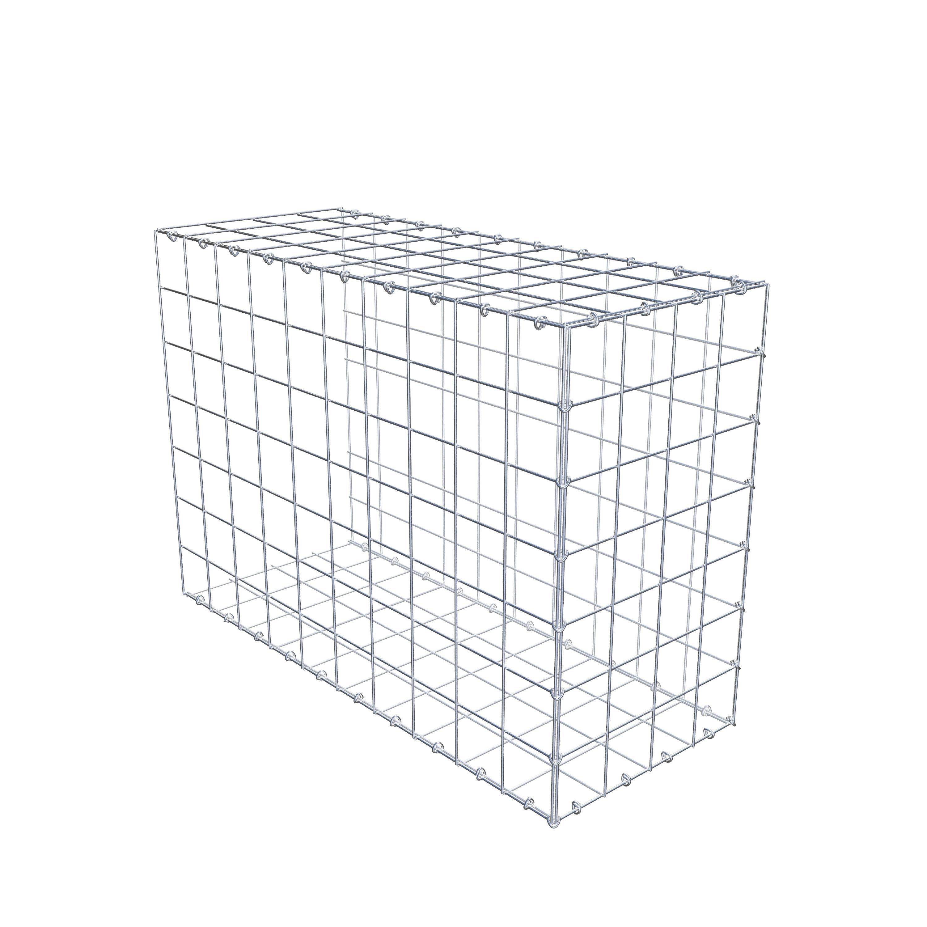 Monteret gabion type 2 100 cm x 70 cm x 40 cm (L x H x D), maskestørrelse 10 cm x 10 cm, C-ring