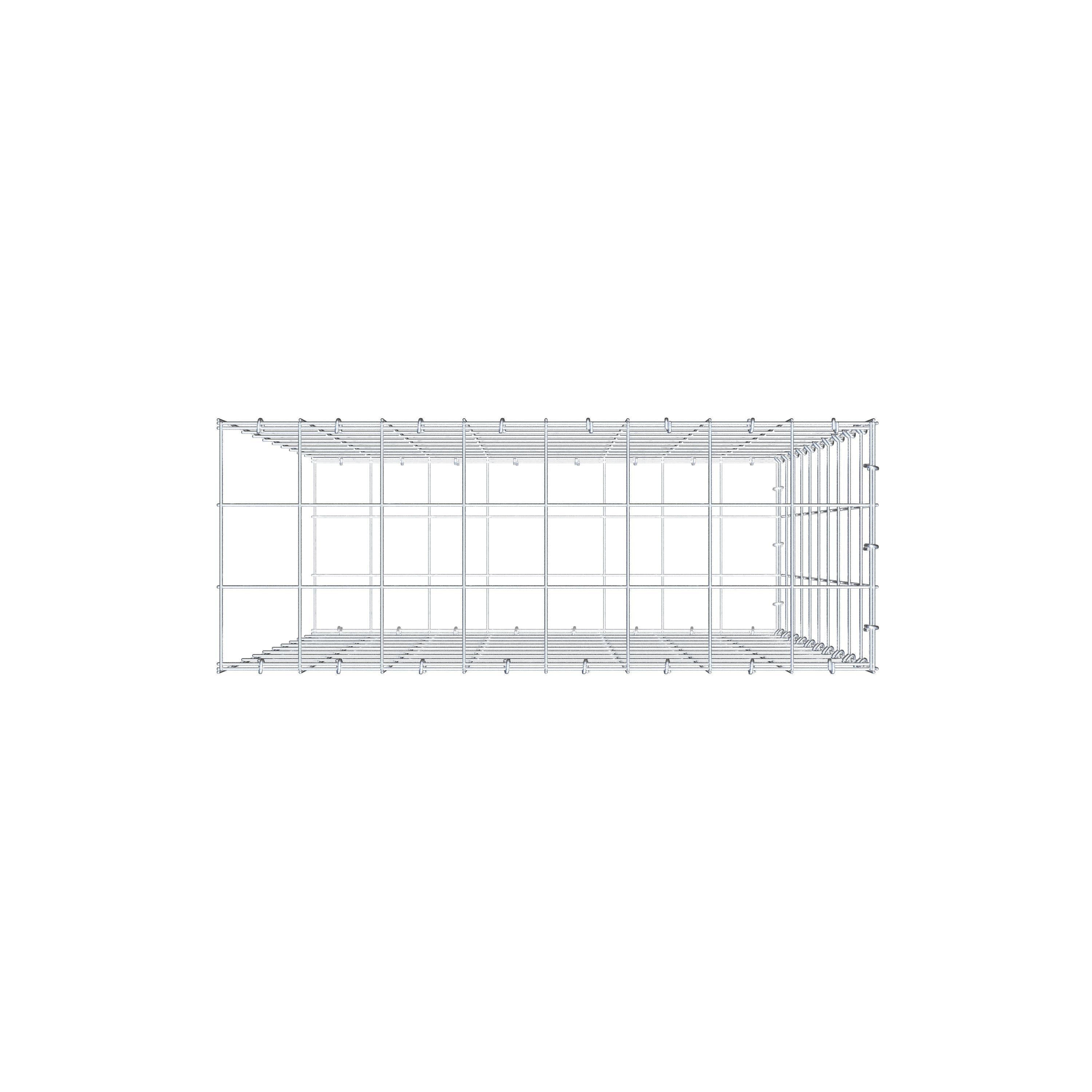 Anbaugabione Typ 2 100 cm x 80 cm x 30 cm (L x H x T), Maschenweite 10 cm x 10 cm, C-Ring