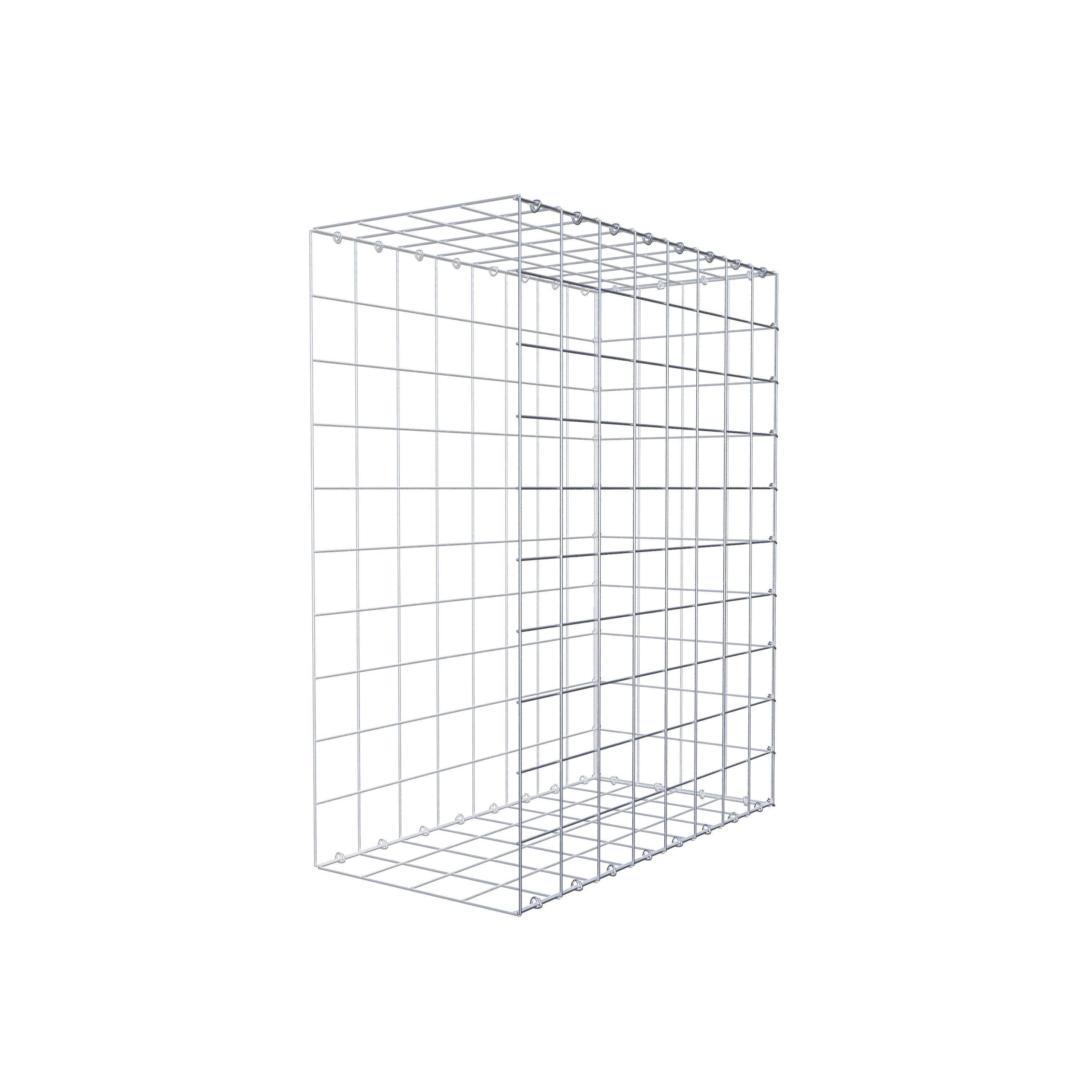 Mounted gabion type 2 100 cm x 80 cm x 40 cm (L x H x D), mesh size 10 cm x 10 cm, C-ring