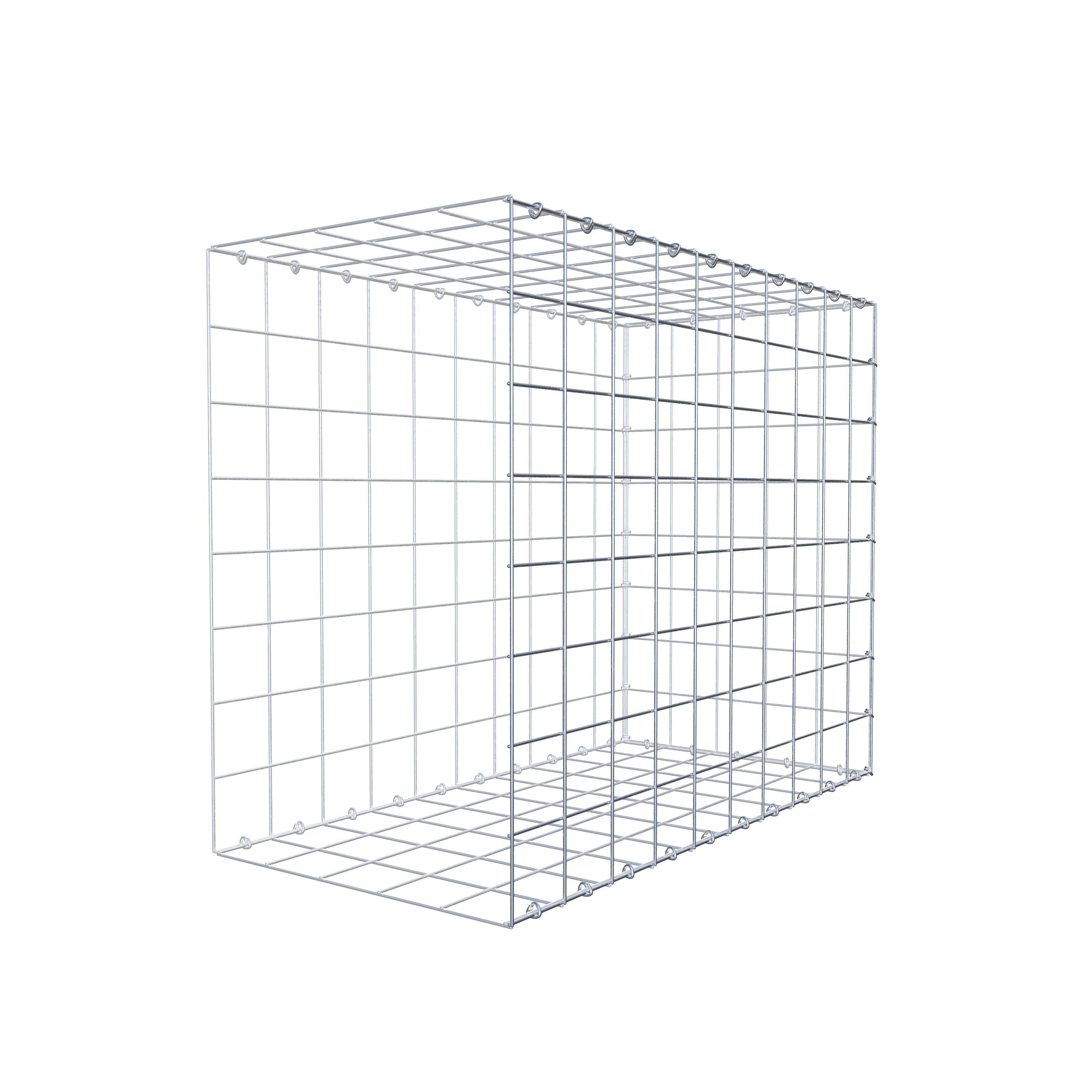 Mounted gabion type 2 100 cm x 80 cm x 50 cm (L x H x D), mesh size 10 cm x 10 cm, C-ring