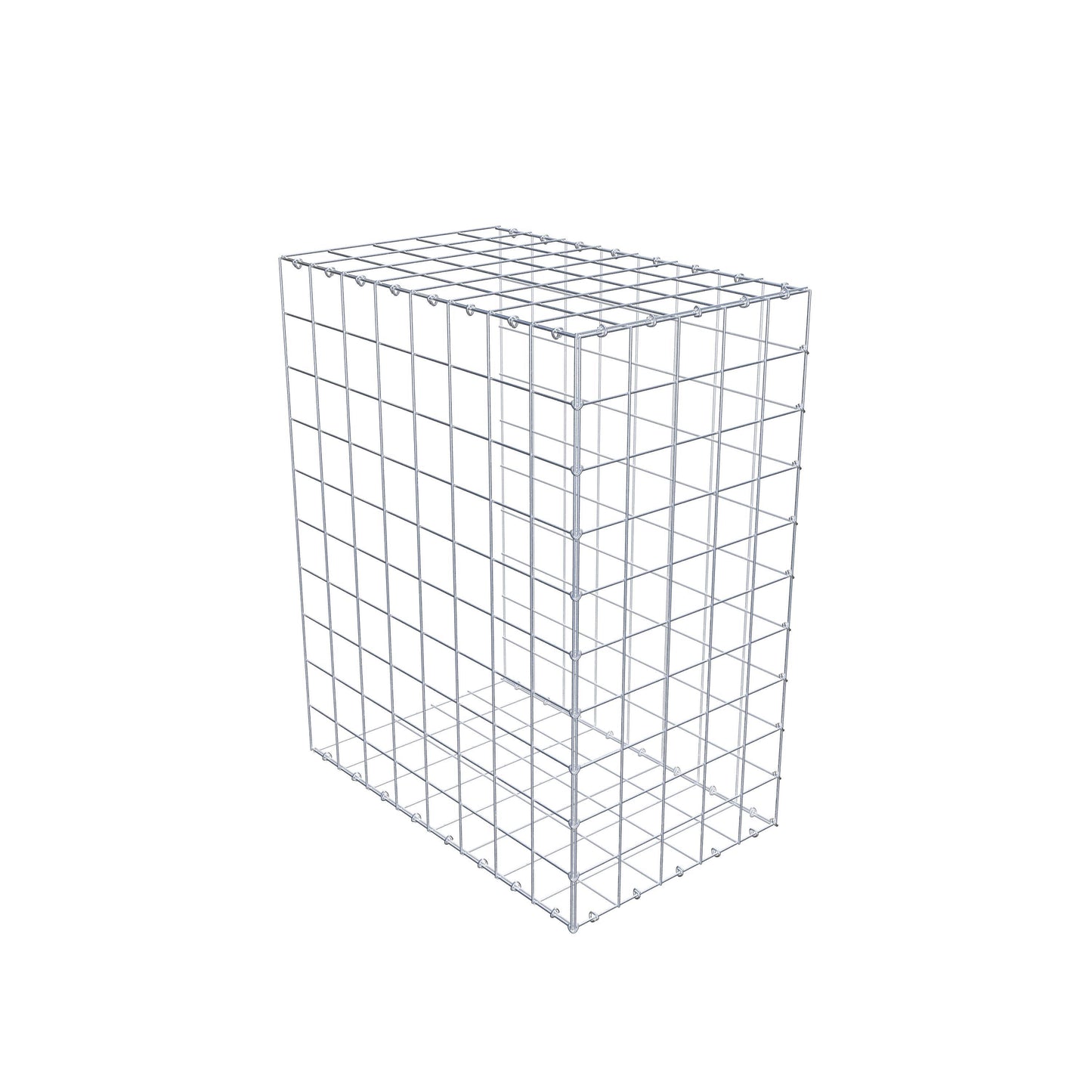 Mounted gabion type 2 100 cm x 80 cm x 50 cm (L x H x D), mesh size 10 cm x 10 cm, C-ring