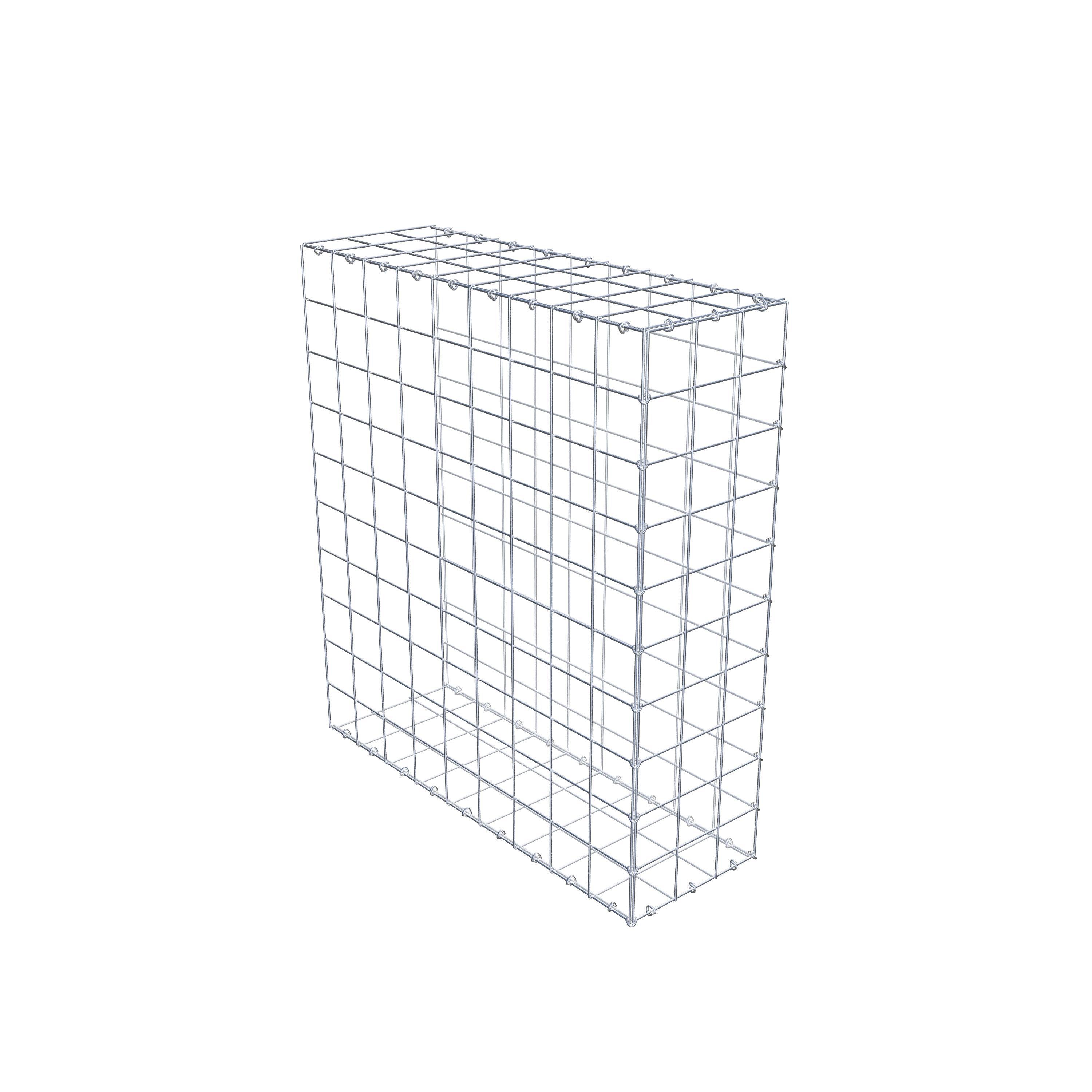 Mounted gabion type 2 100 cm x 90 cm x 30 cm (L x H x D), mesh size 10 cm x 10 cm, C-ring