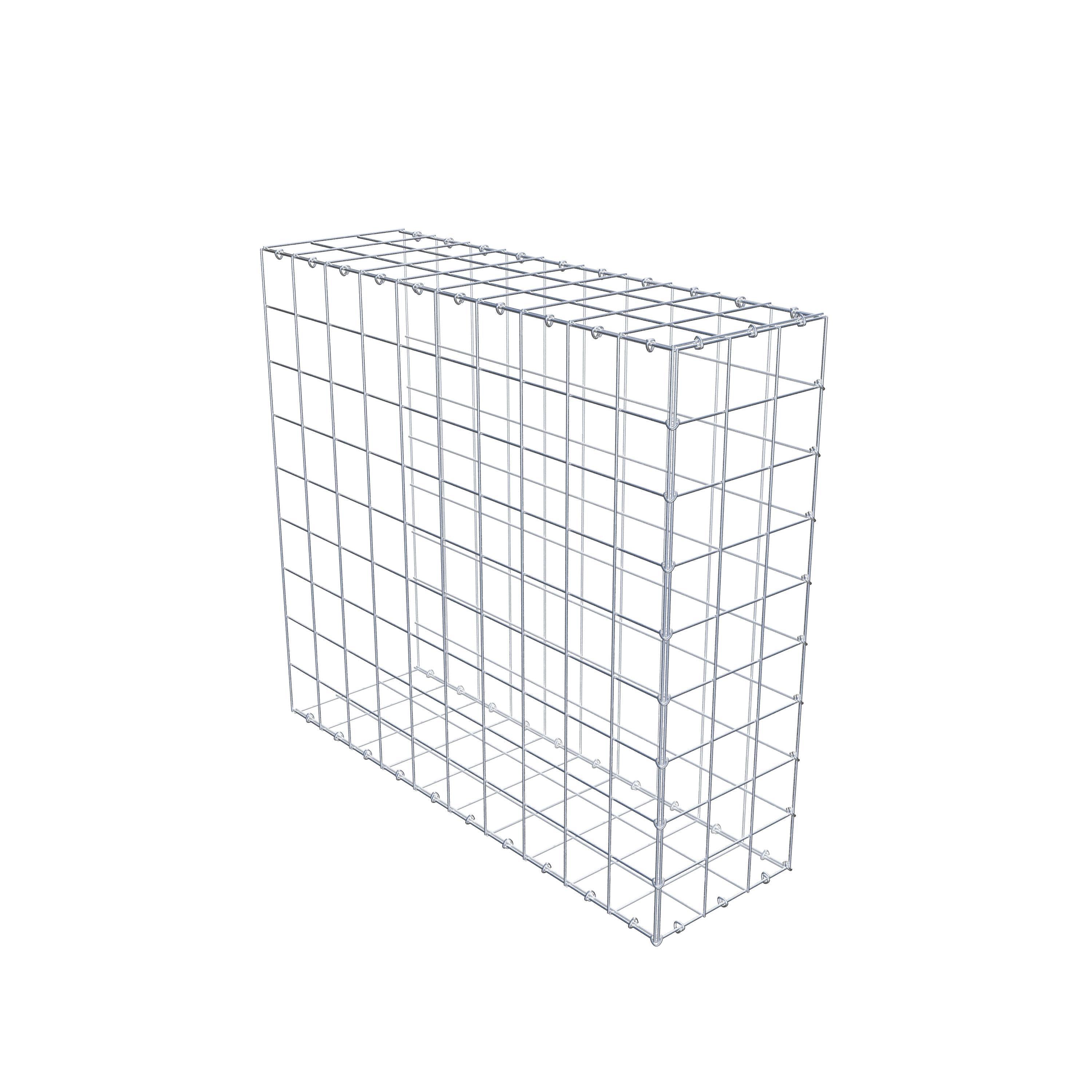 Mounted gabion type 2 100 cm x 90 cm x 30 cm (L x H x D), mesh size 10 cm x 10 cm, C-ring