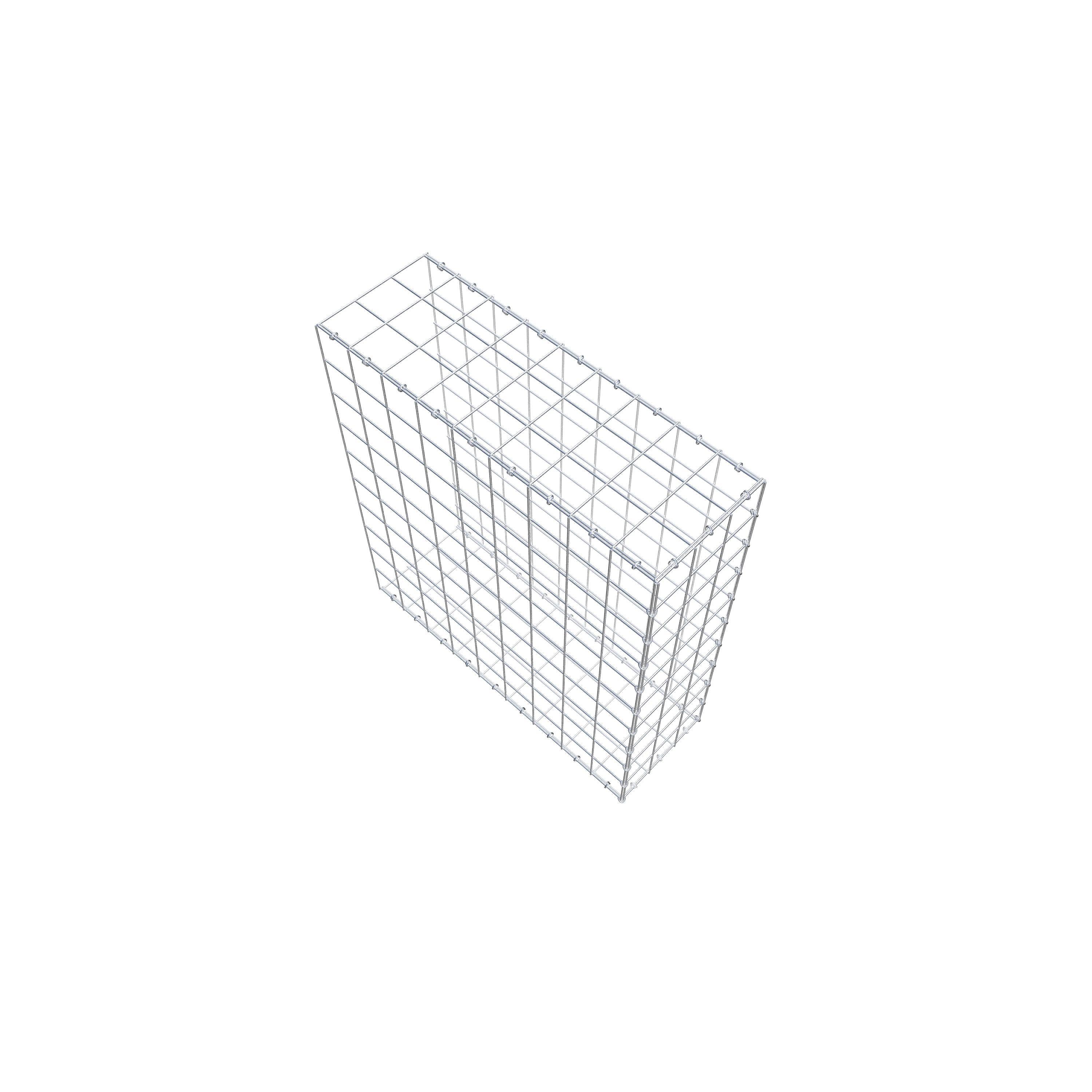 Mounted gabion type 2 100 cm x 90 cm x 30 cm (L x H x D), mesh size 10 cm x 10 cm, C-ring