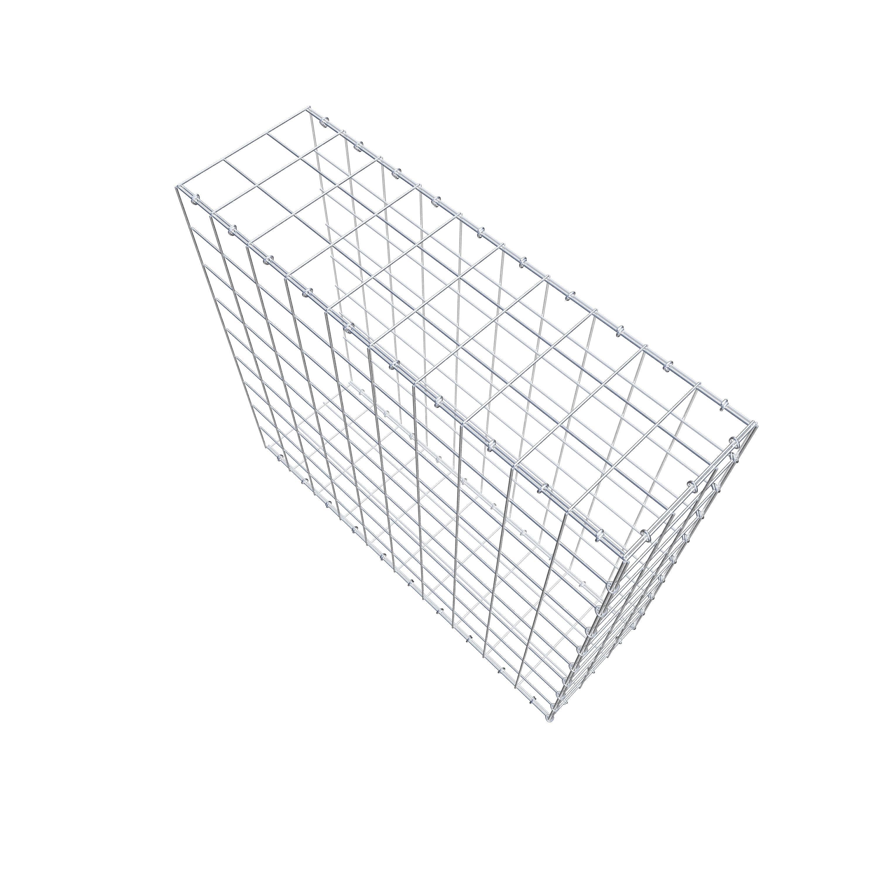 Mounted gabion type 2 100 cm x 90 cm x 30 cm (L x H x D), mesh size 10 cm x 10 cm, C-ring