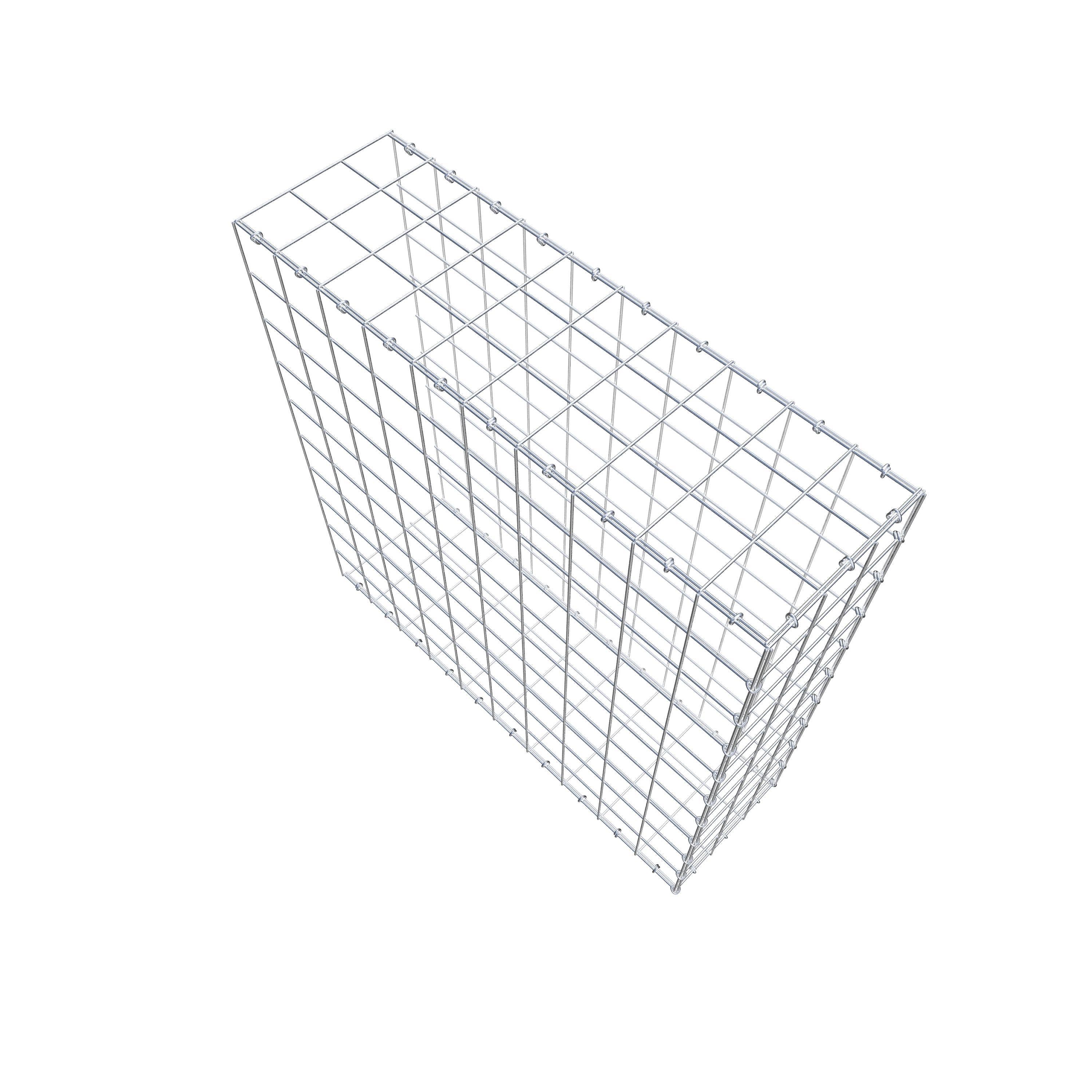 Mounted gabion type 2 100 cm x 100 cm x 30 cm (L x H x D), mesh size 10 cm x 10 cm, C-ring