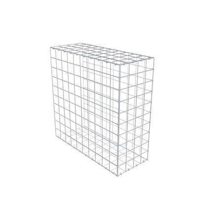 Monteret gabion type 2 100 cm x 100 cm x 40 cm (L x H x D), maskestørrelse 10 cm x 10 cm, C-ring