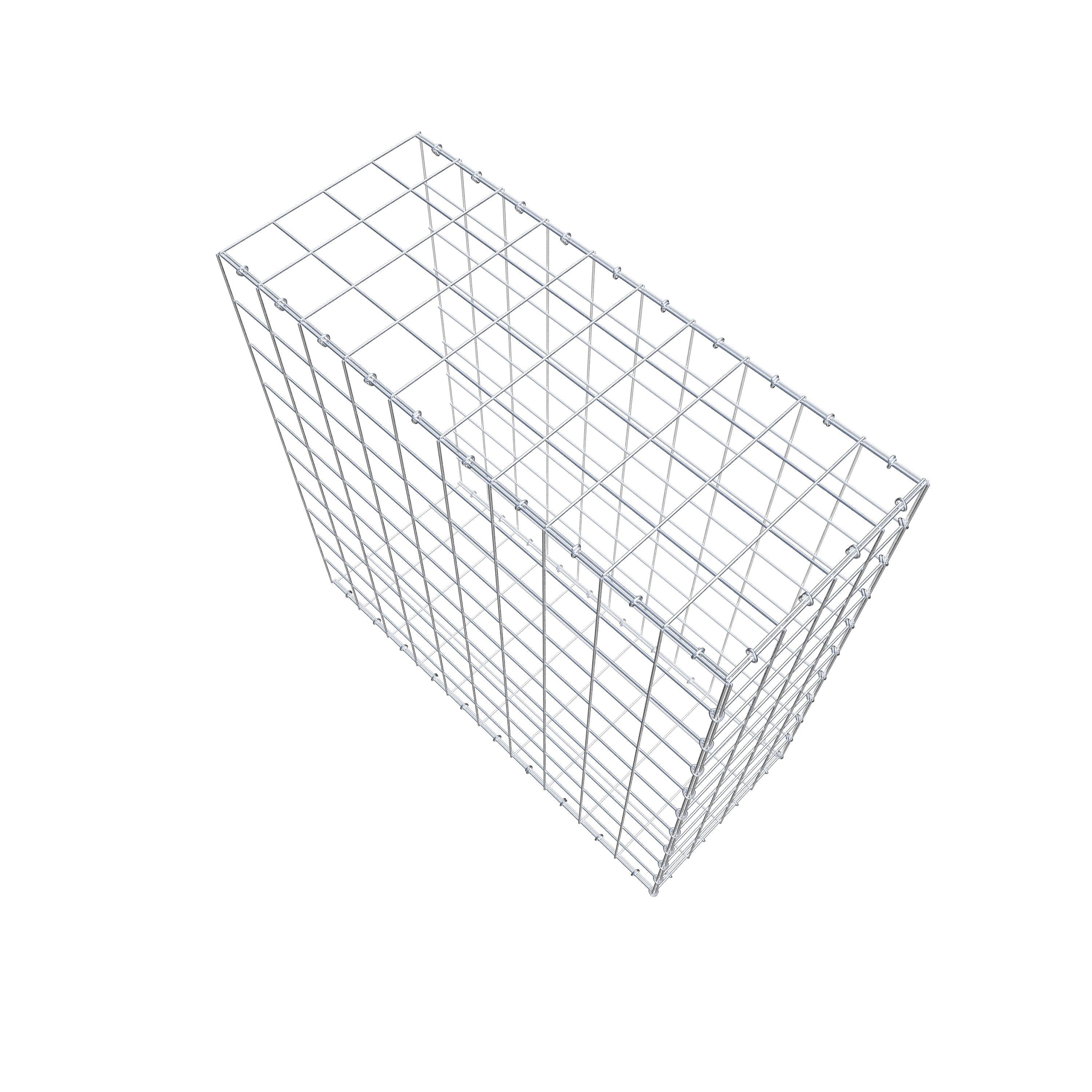 Monteret gabion type 2 100 cm x 100 cm x 40 cm (L x H x D), maskestørrelse 10 cm x 10 cm, C-ring