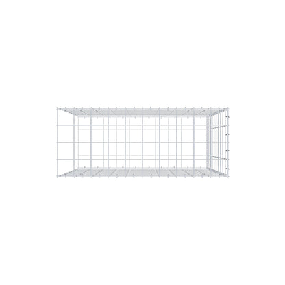Monteret gabion type 2 100 cm x 100 cm x 40 cm (L x H x D), maskestørrelse 10 cm x 10 cm, C-ring