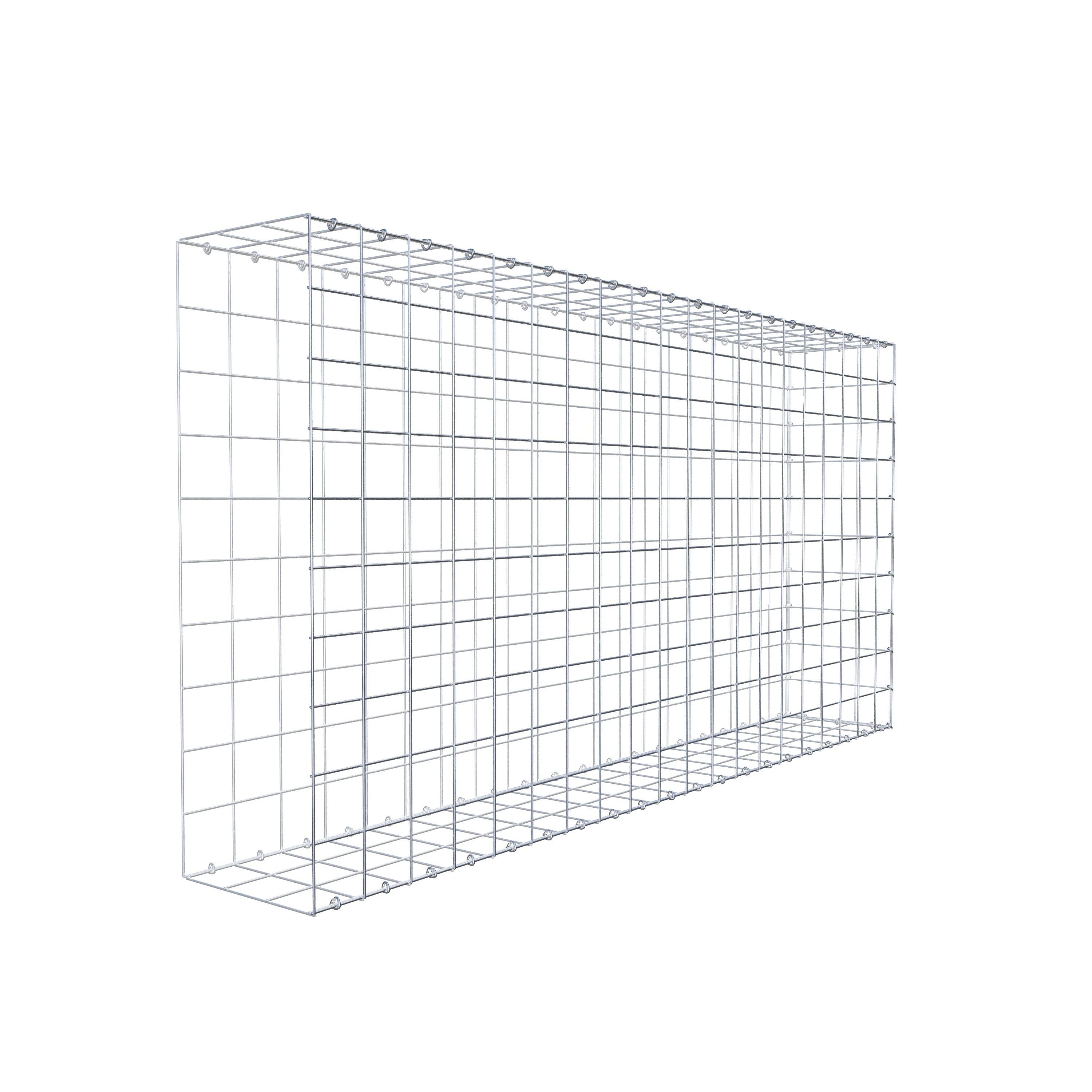 Monteret gabion type 2 200 cm x 100 cm x 30 cm (L x H x D), maskestørrelse 10 cm x 10 cm, C-ring