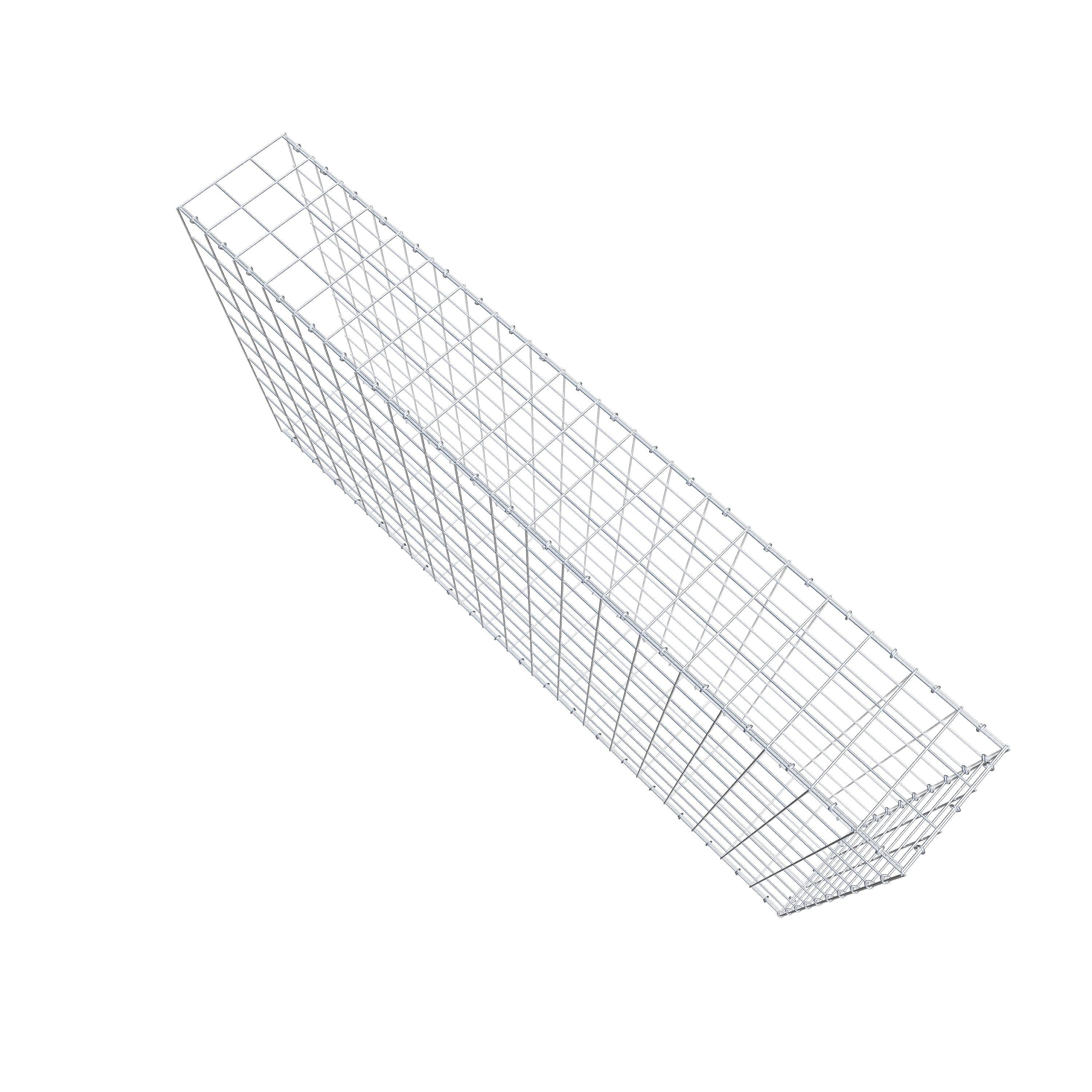 Monteret gabion type 2 200 cm x 100 cm x 30 cm (L x H x D), maskestørrelse 10 cm x 10 cm, C-ring