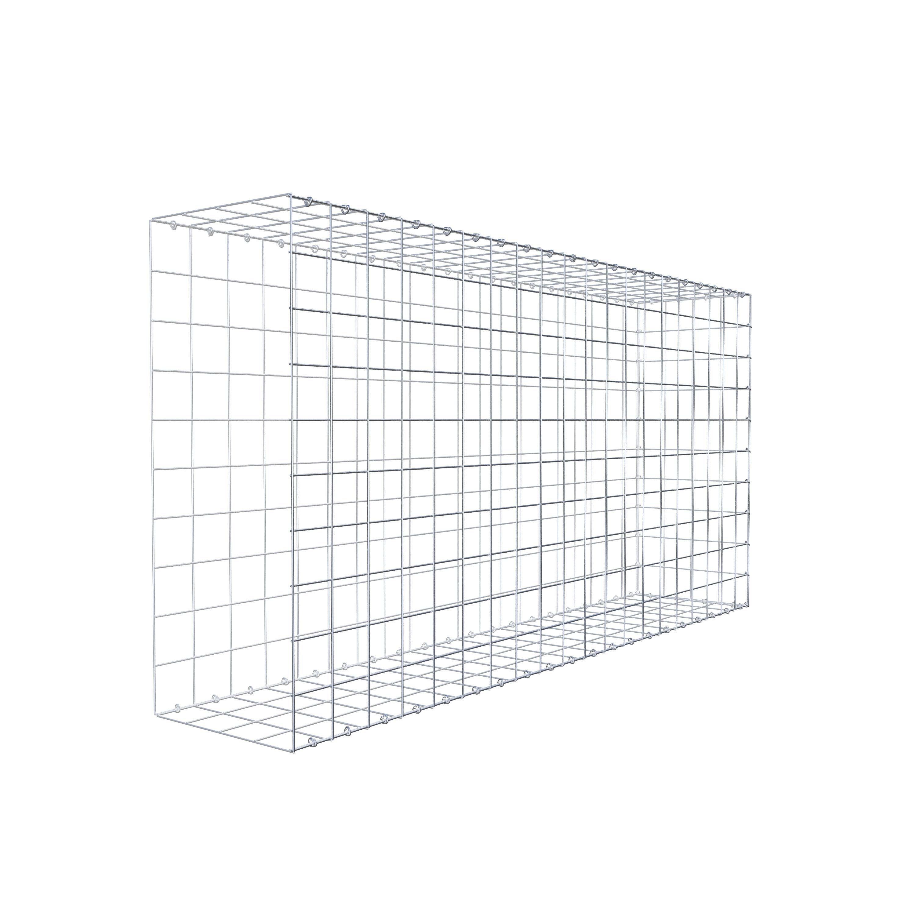 Monteret gabion type 2 200 cm x 100 cm x 40 cm (L x H x D), maskestørrelse 10 cm x 10 cm, C-ring