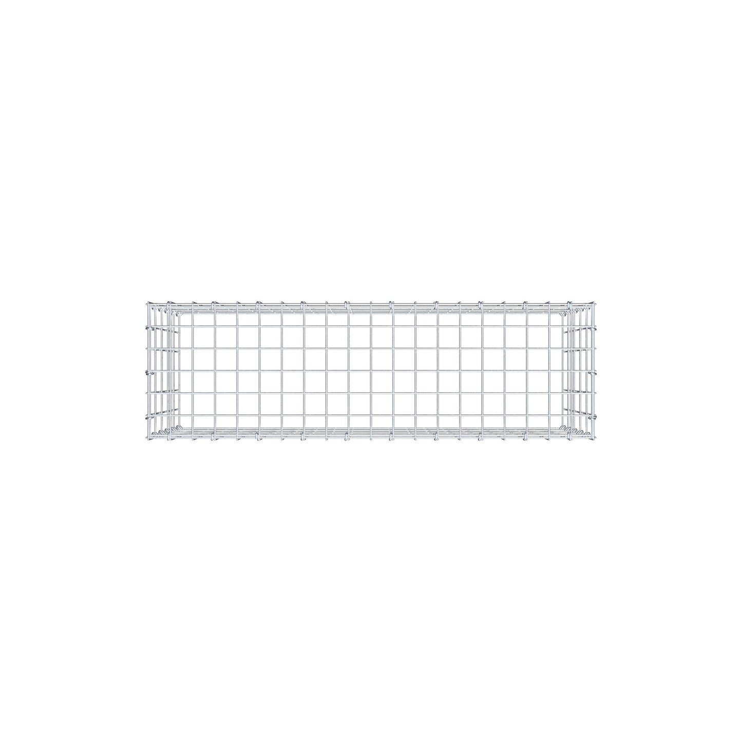 Typ 3 påbyggnadsgabion 100 cm x 50 cm x 30 cm (L x H x D), maskstorlek 5 cm x 10 cm, C-ring