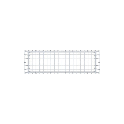 Typ 3 påbyggnadsgabion 100 cm x 50 cm x 30 cm (L x H x D), maskstorlek 5 cm x 10 cm, C-ring