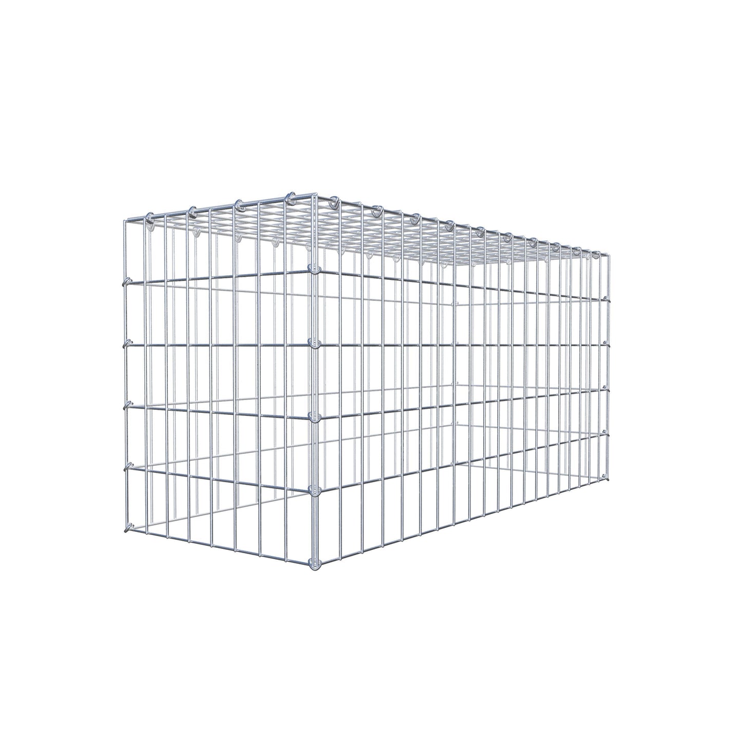 Monteret gabion type 3 100 cm x 50 cm x 40 cm (L x H x D), maskestørrelse 5 cm x 10 cm, C-ring