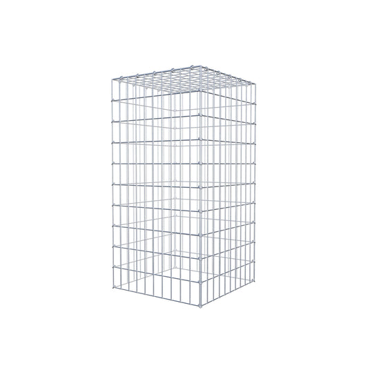 Typ 3 påbyggnadsgabion 100 cm x 50 cm x 50 cm (L x H x D), maskstorlek 5 cm x 10 cm, C-ring
