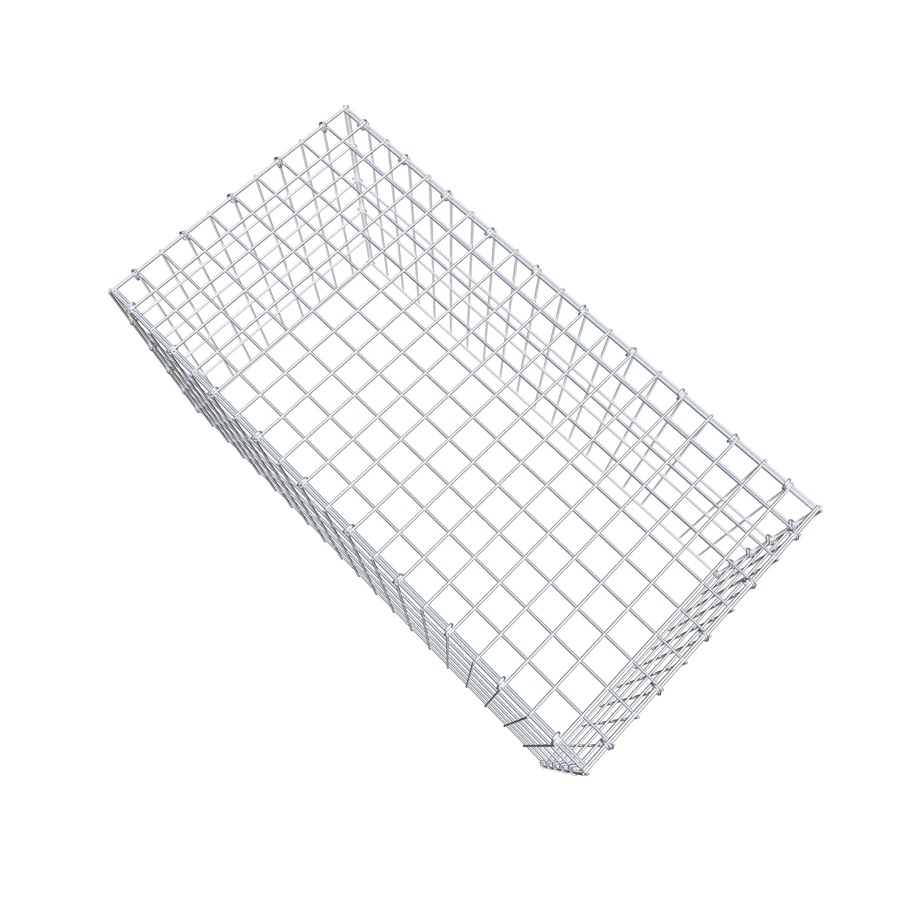 Mounted gabion type 3 100 cm x 50 cm x 50 cm (L x H x D), mesh size 5 cm x 10 cm, C-ring