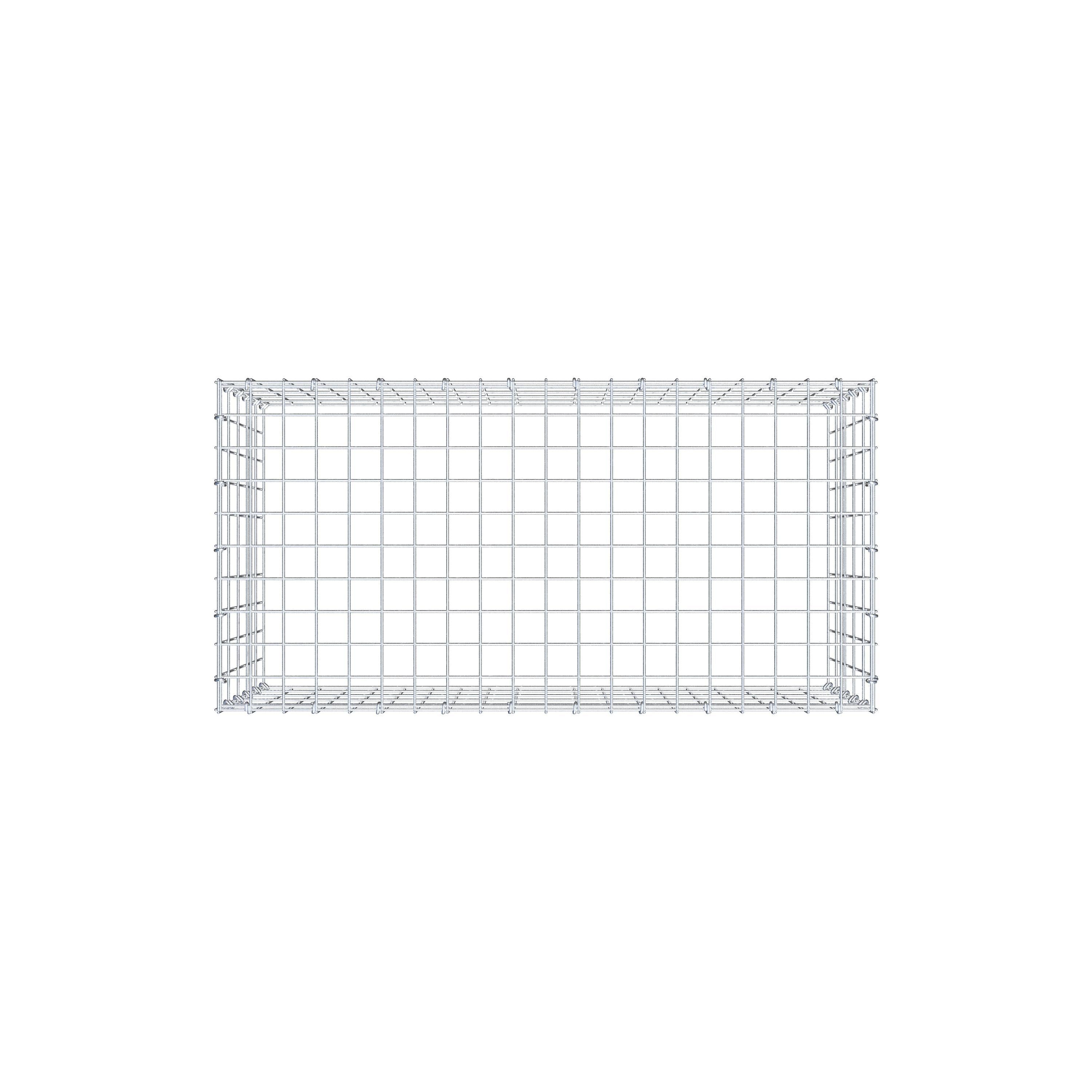 Mounted gabion type 3 100 cm x 50 cm x 50 cm (L x H x D), mesh size 5 cm x 10 cm, C-ring