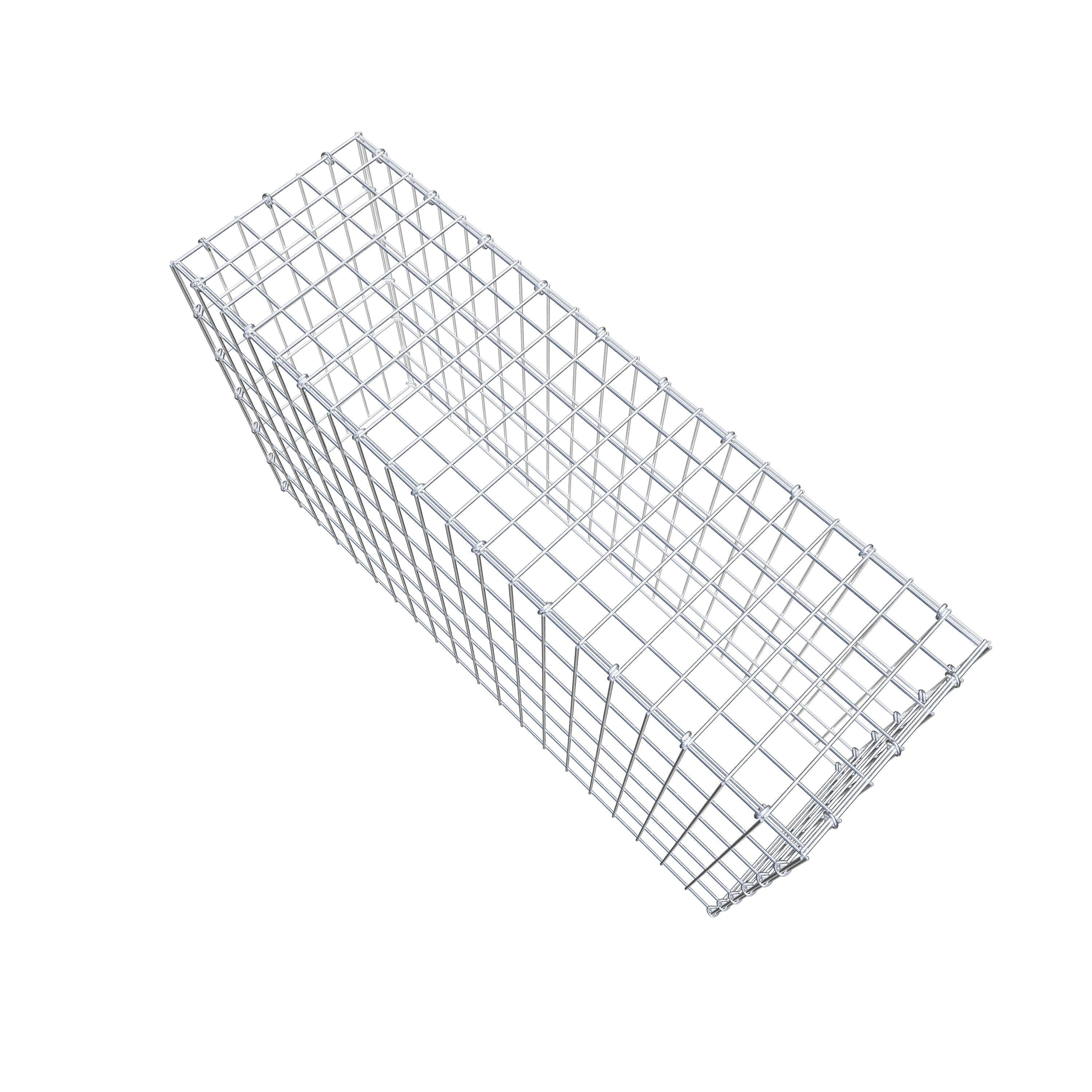 Monteret gabion type 3 100 cm x 60 cm x 30 cm (L x H x D), maskestørrelse 5 cm x 10 cm, C-ring