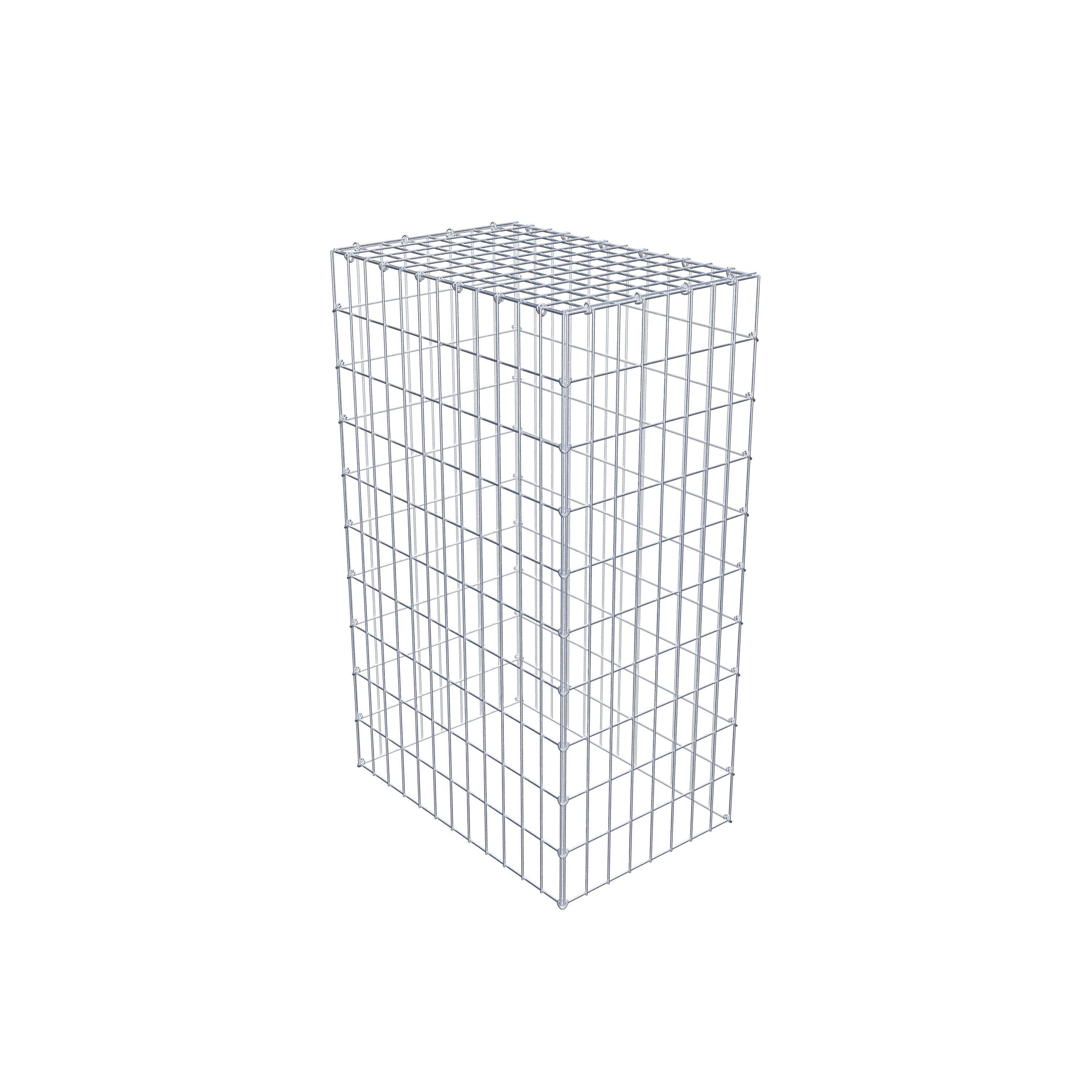 Monteret gabion type 3 100 cm x 60 cm x 40 cm (L x H x D), maskestørrelse 5 cm x 10 cm, C-ring