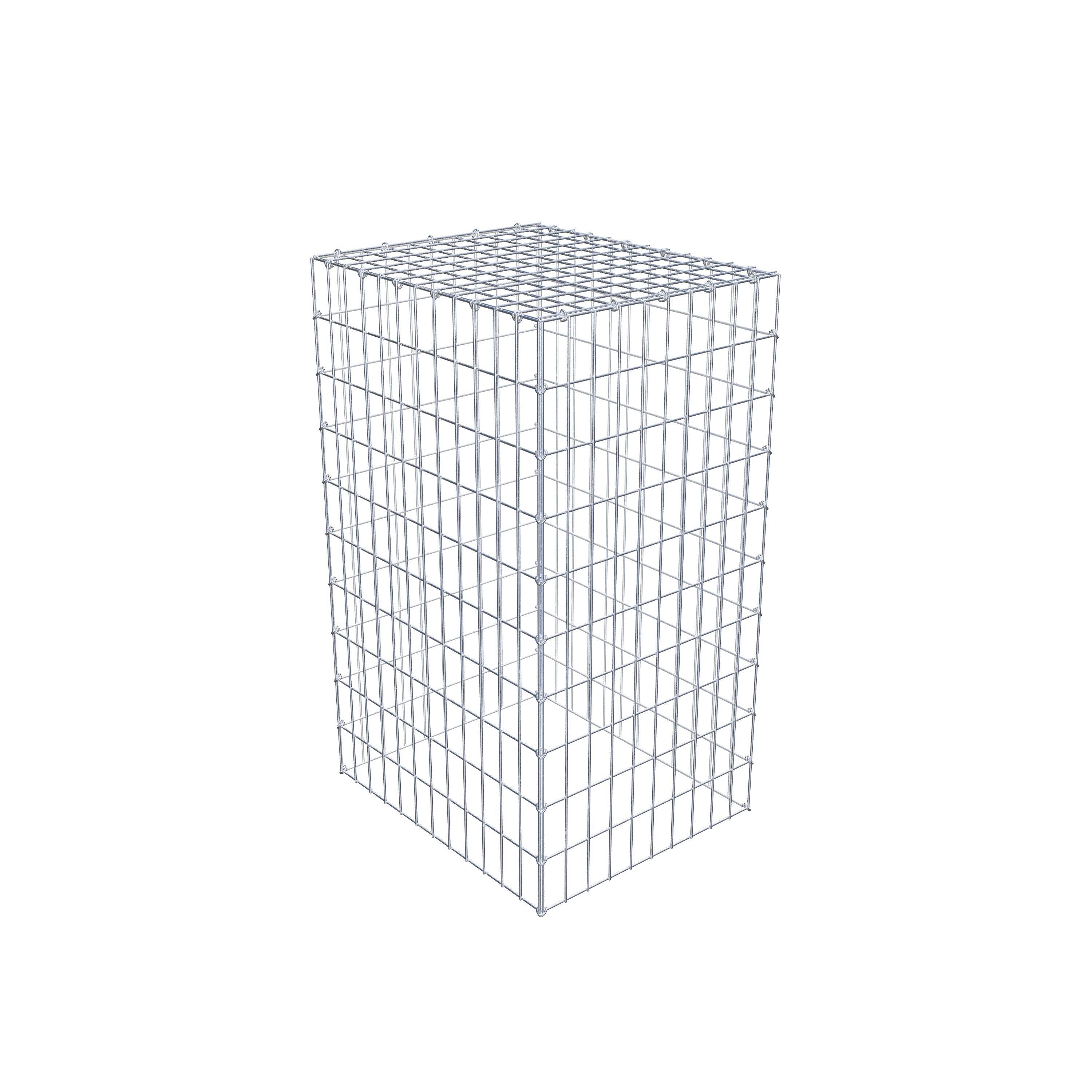 Monteret gabion type 3 100 cm x 60 cm x 50 cm (L x H x D), maskestørrelse 5 cm x 10 cm, C-ring