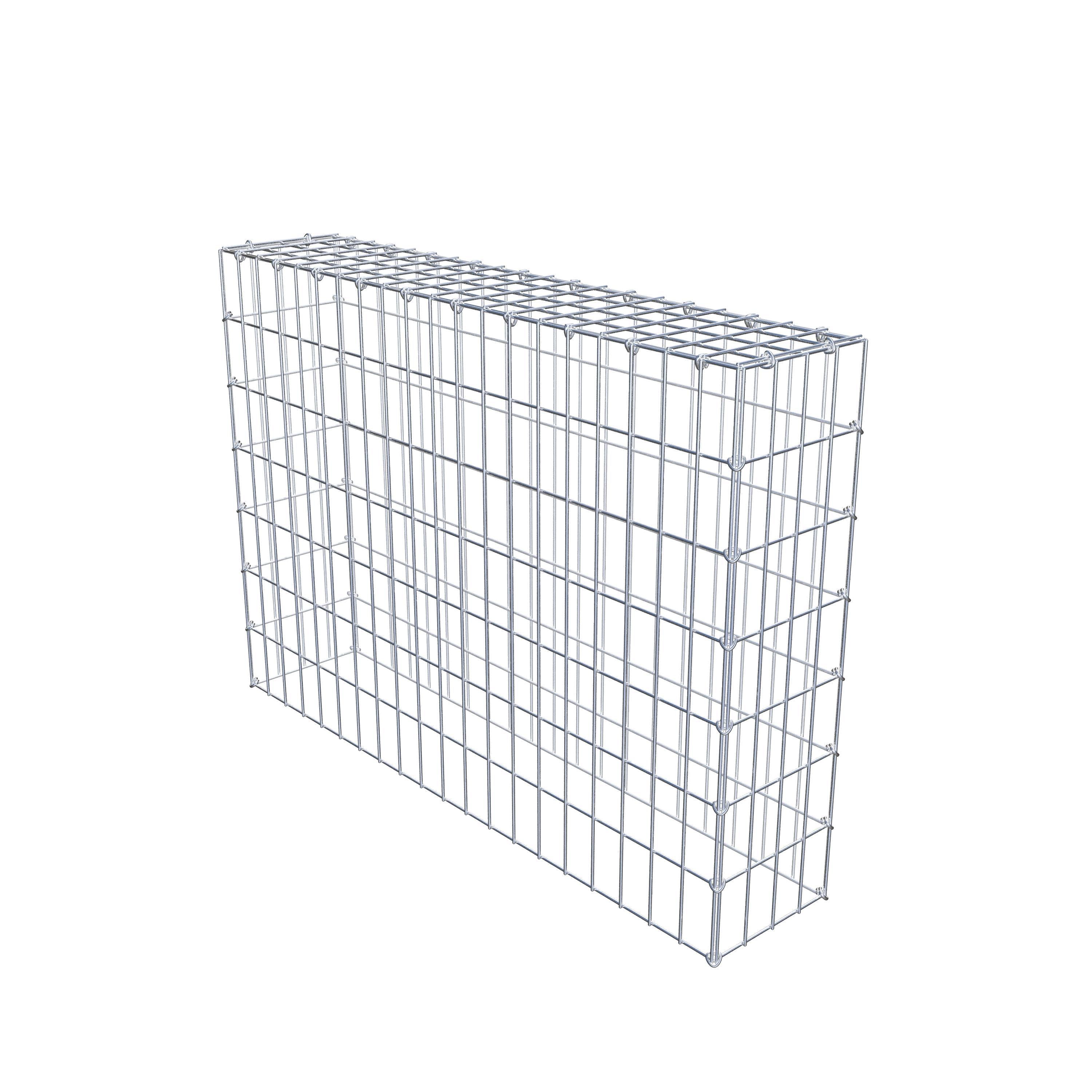 Monteret gabion type 3 100 cm x 70 cm x 20 cm (L x H x D), maskestørrelse 5 cm x 10 cm, C-ring