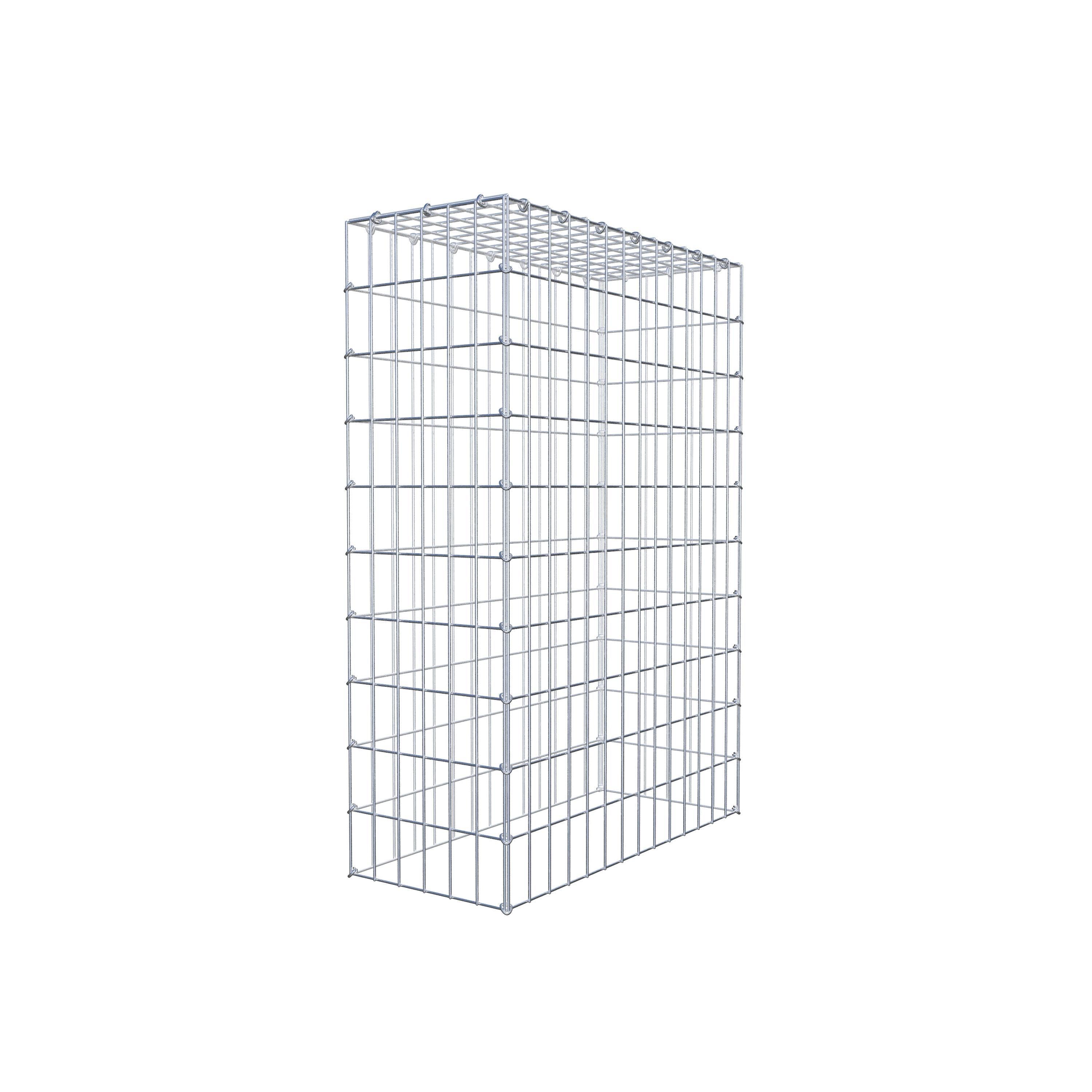 Mounted gabion type 3 100 cm x 70 cm x 30 cm (L x H x D), mesh size 5 cm x 10 cm, C-ring