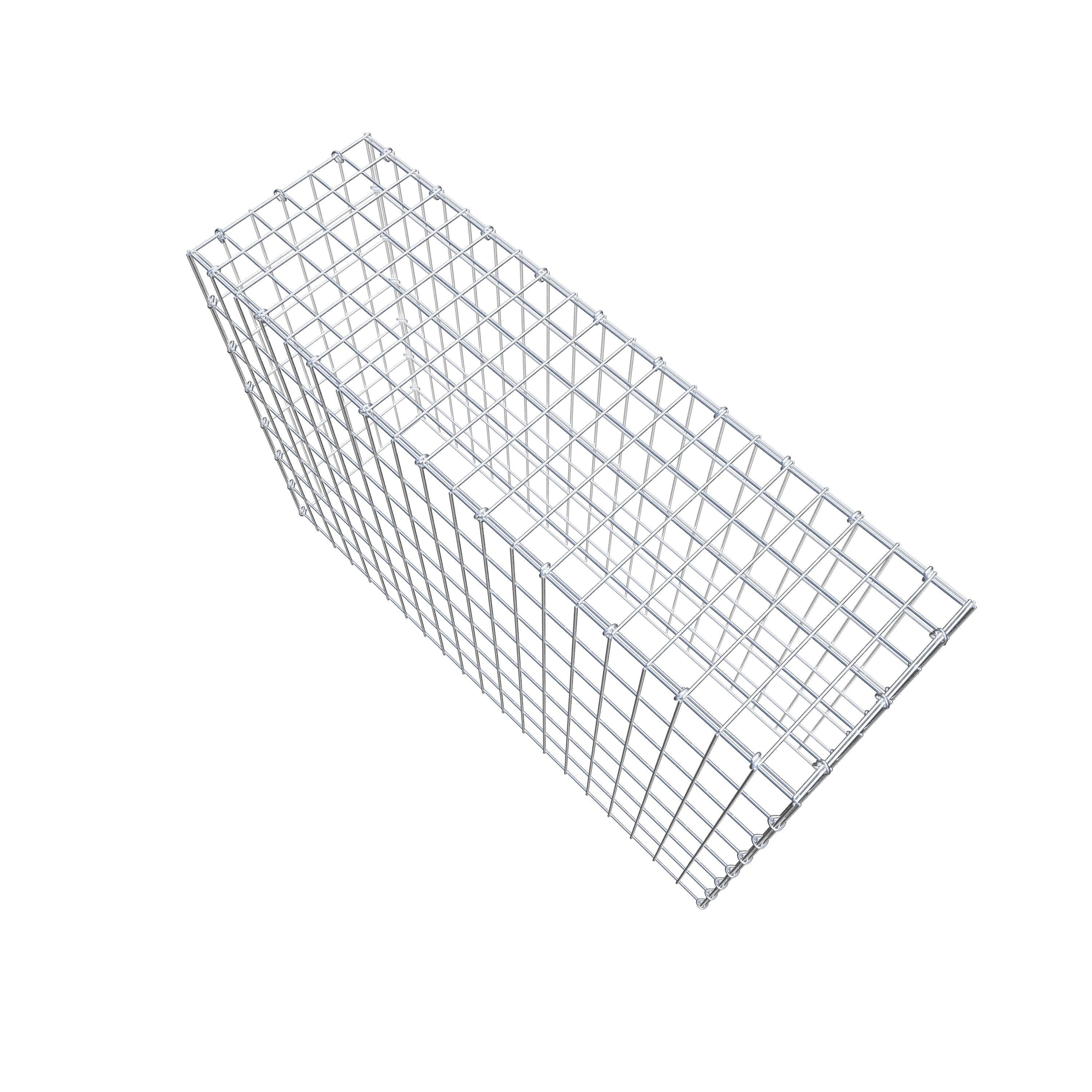 Monteret gabion type 3 100 cm x 70 cm x 30 cm (L x H x D), maskestørrelse 5 cm x 10 cm, C-ring