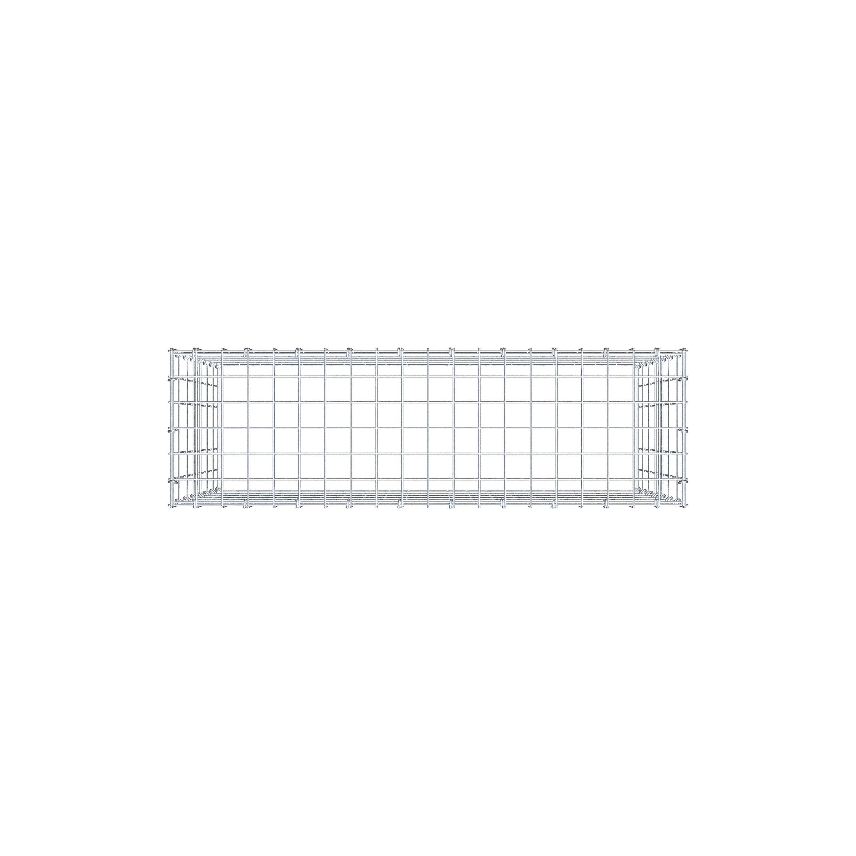 Monteret gabion type 3 100 cm x 70 cm x 30 cm (L x H x D), maskestørrelse 5 cm x 10 cm, C-ring