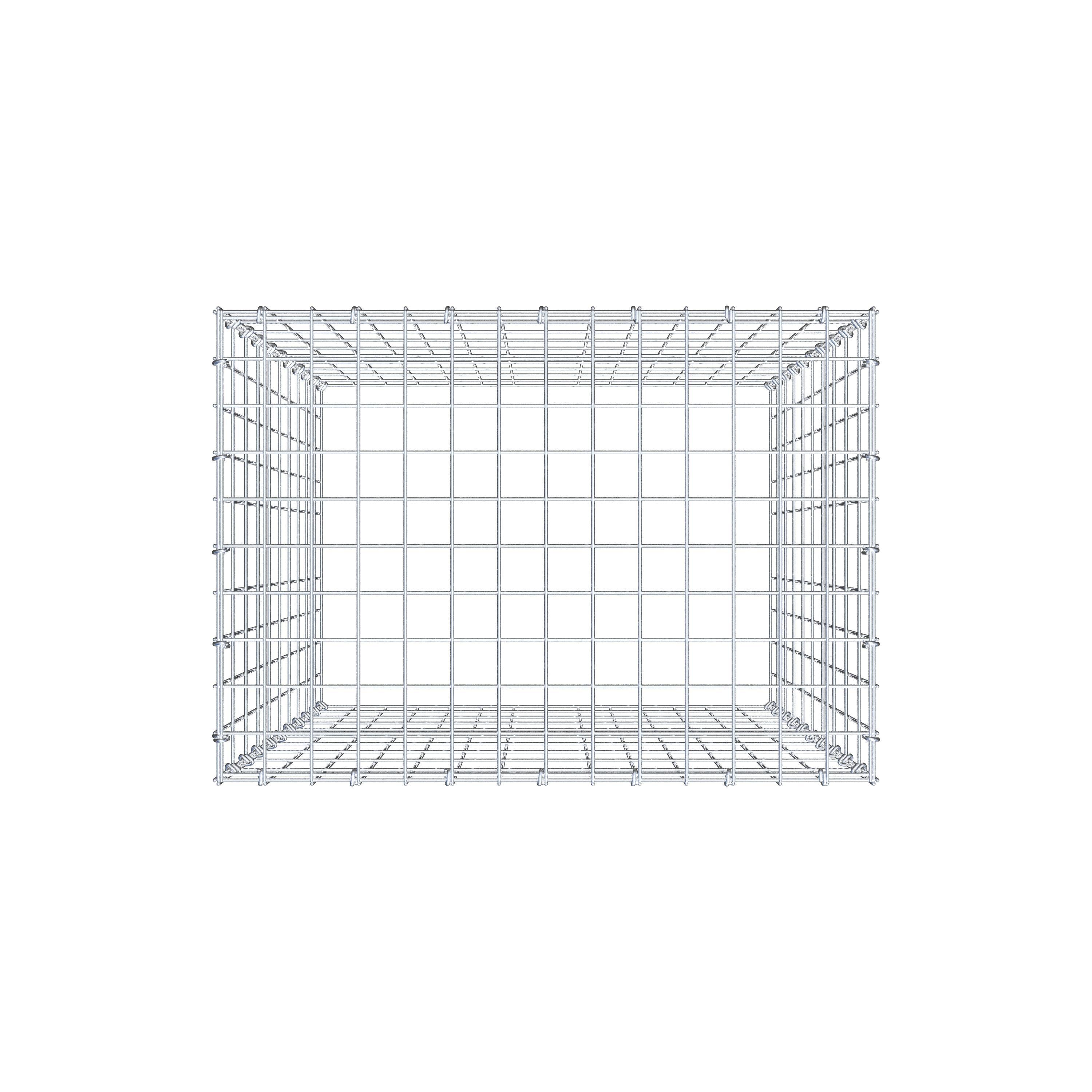 Monteret gabion type 3 100 cm x 70 cm x 50 cm (L x H x D), maskestørrelse 5 cm x 10 cm, C-ring