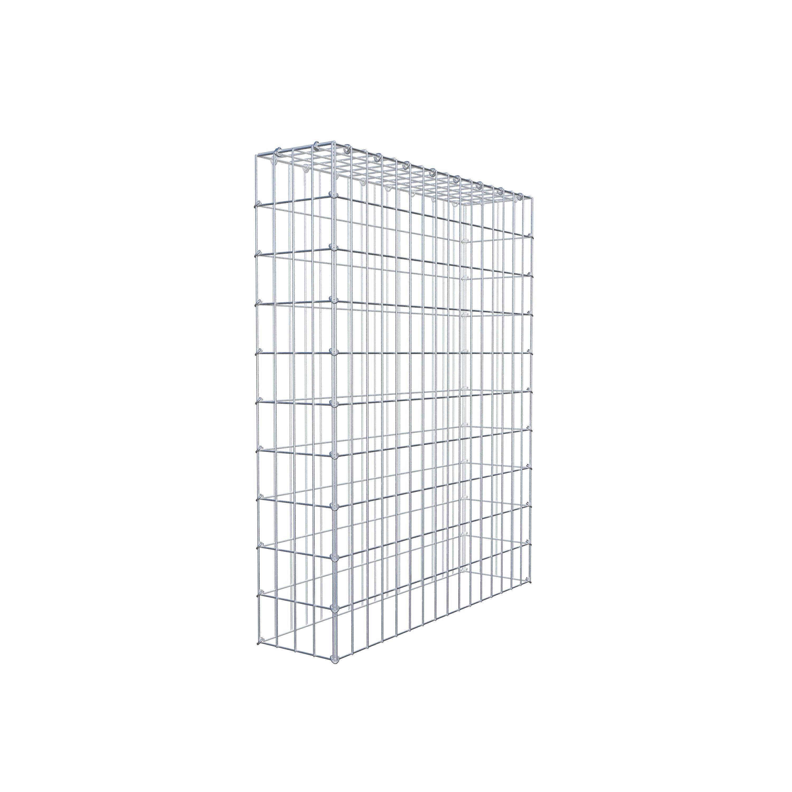 Monteret gabion type 3 100 cm x 80 cm x 20 cm (L x H x D), maskestørrelse 5 cm x 10 cm, C-ring