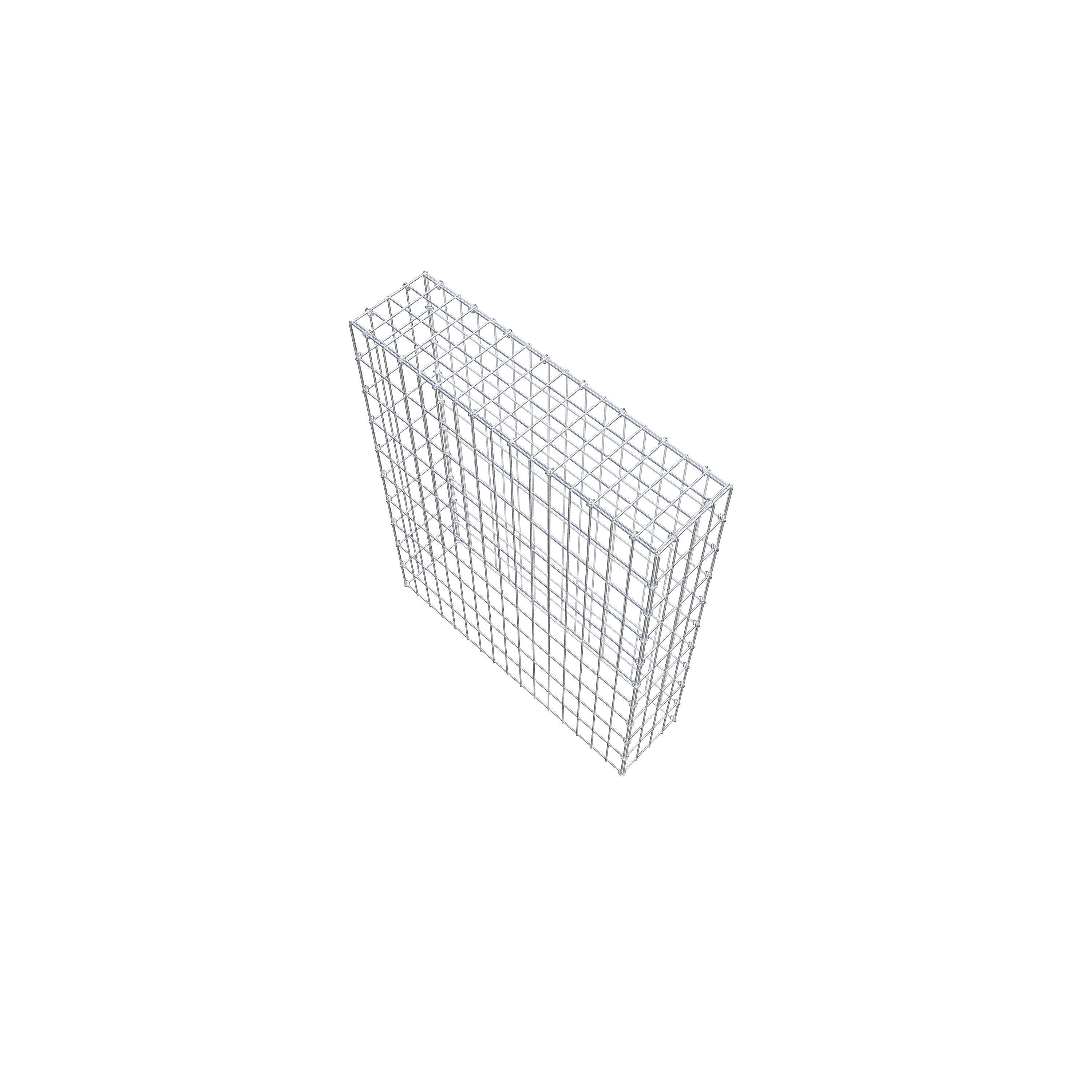 Monteret gabion type 3 100 cm x 80 cm x 20 cm (L x H x D), maskestørrelse 5 cm x 10 cm, C-ring