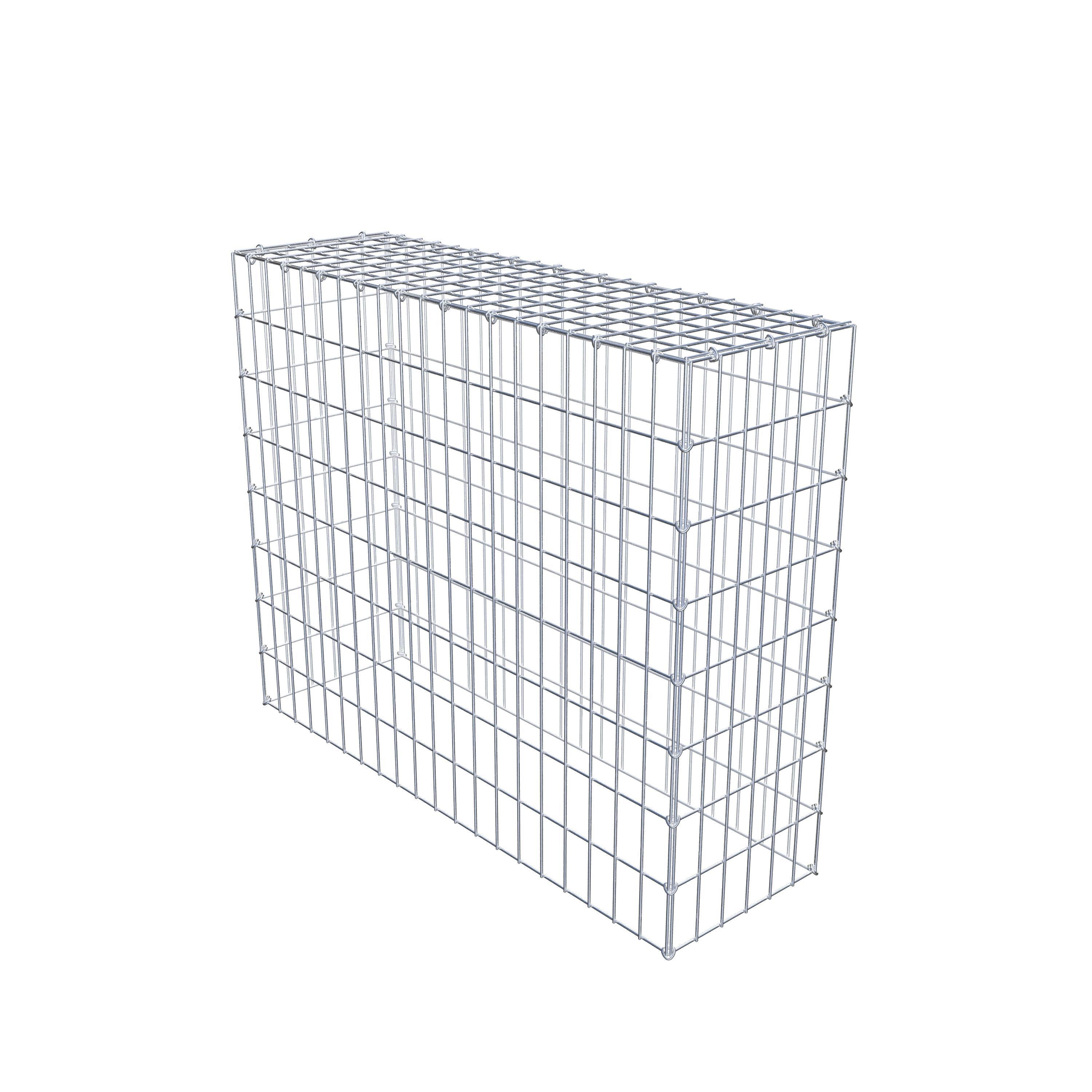 Mounted gabion type 3 100 cm x 80 cm x 30 cm (L x H x D), mesh size 5 cm x 10 cm, C-ring